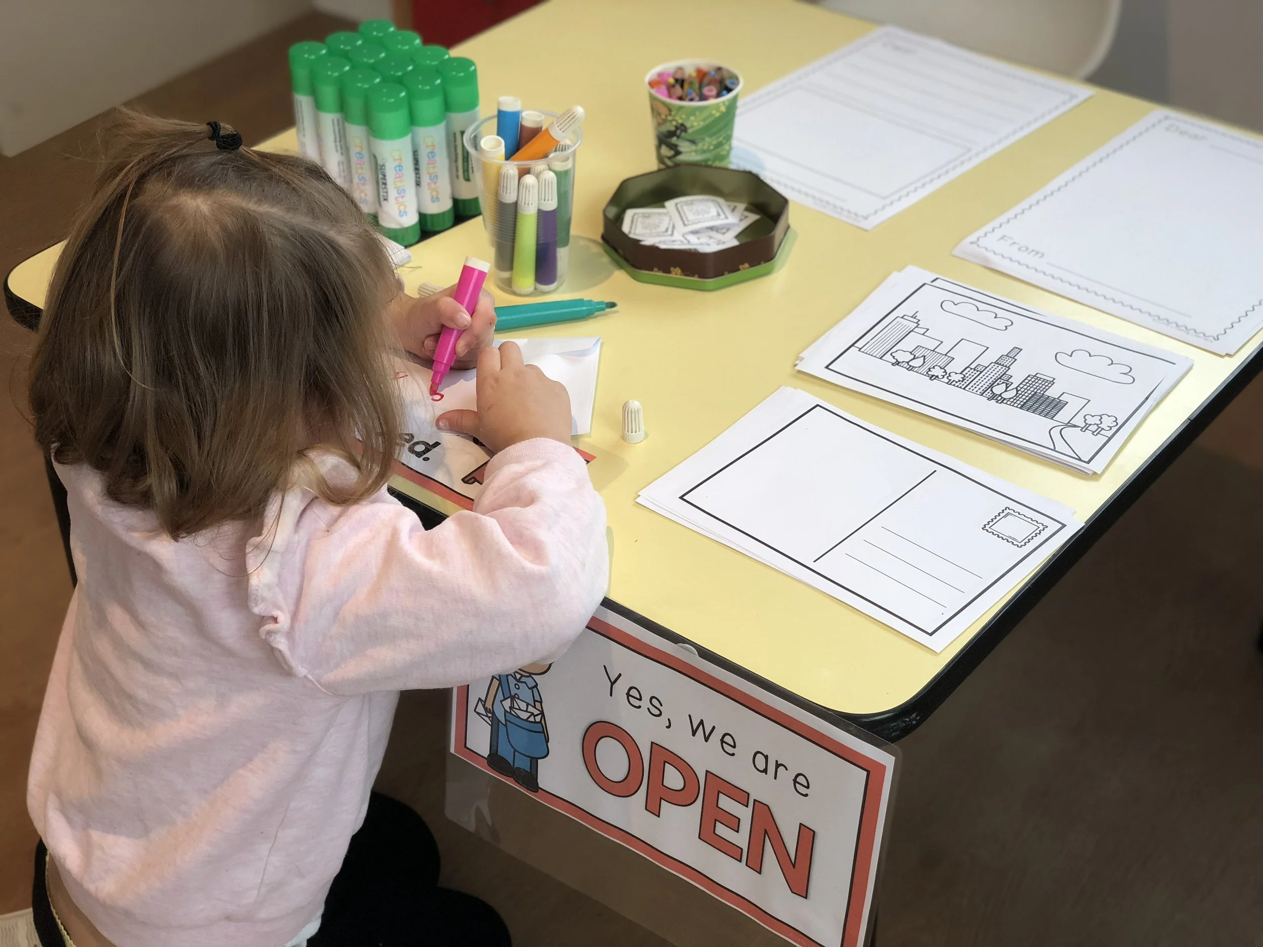 Making use of our letter writing station