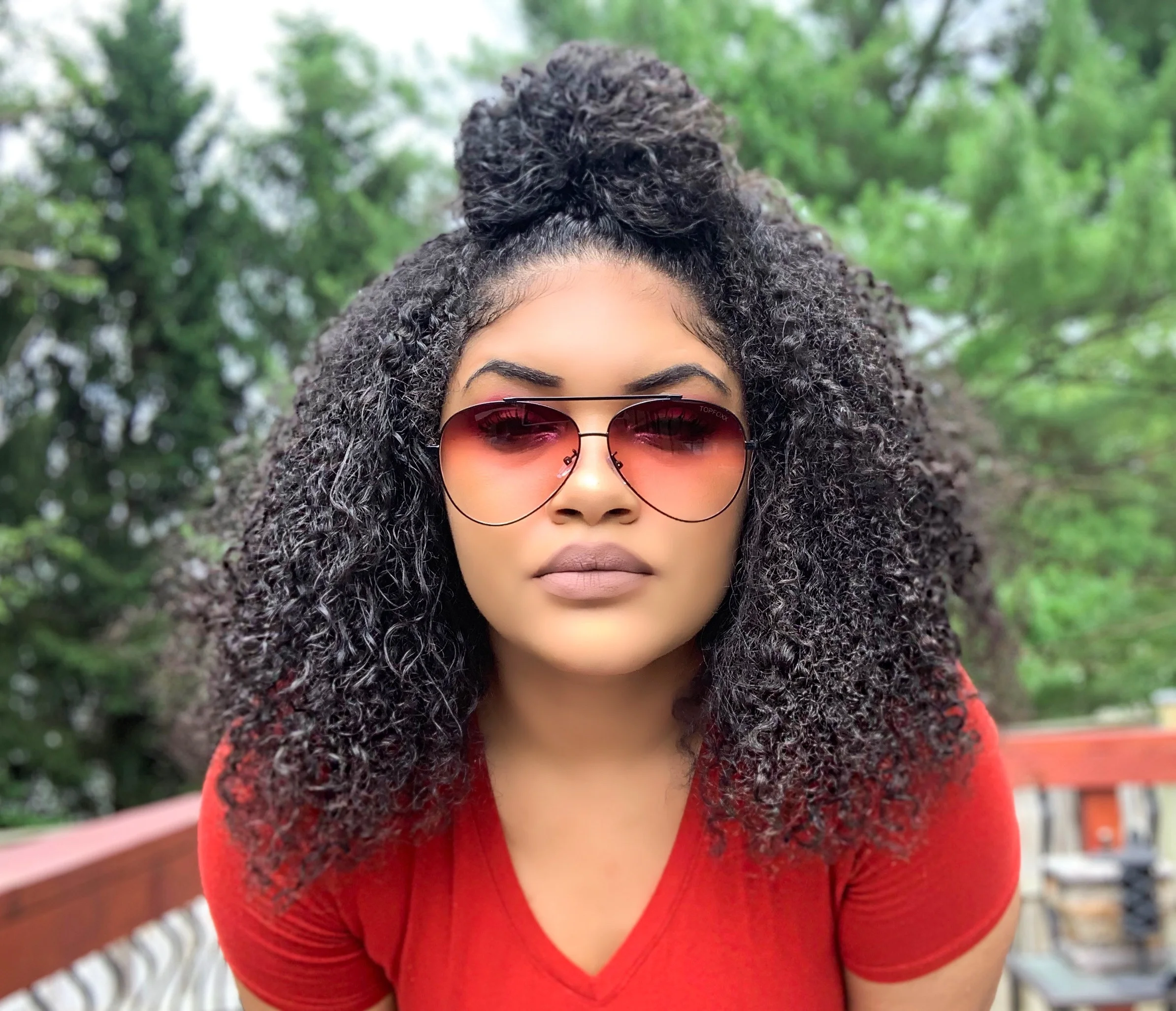 Before Lisha Preset Glasses Worn In Picture- Topfoxx AMELIA SUNNIES - FADED BURGUNDY LISHA15 For 15% off