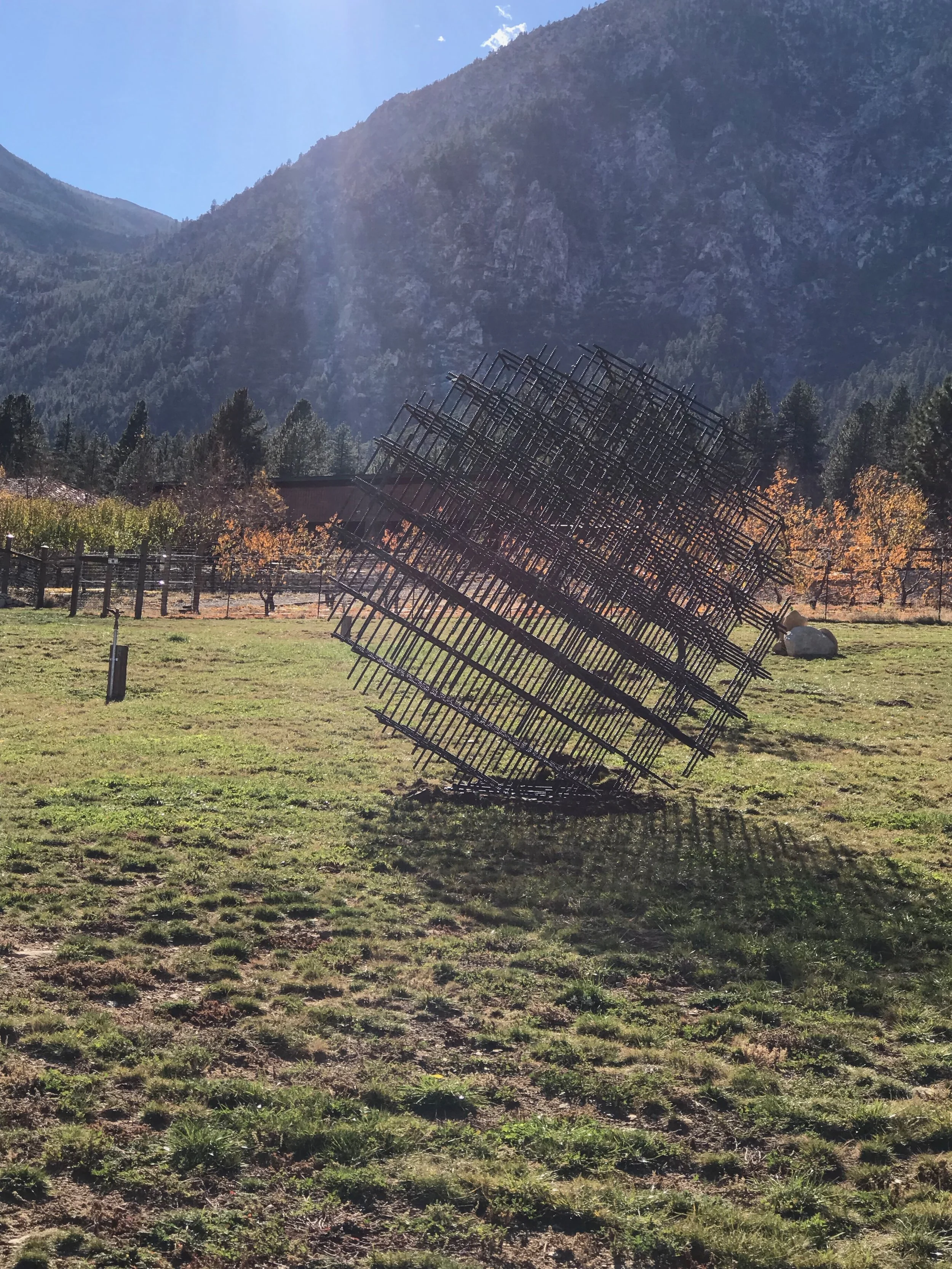 The Sphere installed in the sculpture park