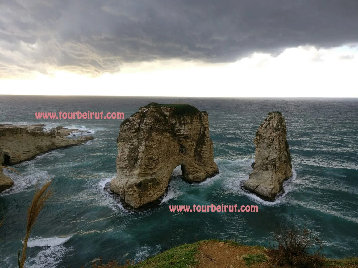RAOUCHE / RAWCHE ( PIGEON ROCKS ) Public Space Raouche Located at Beirut's western-most tip, the two huge rock formations, which stand like gigantic sentinels, are a popular destination for locals and visitors alike.