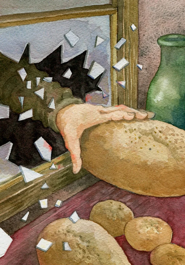 Jean Valjean stole a loaf of bread for the children.