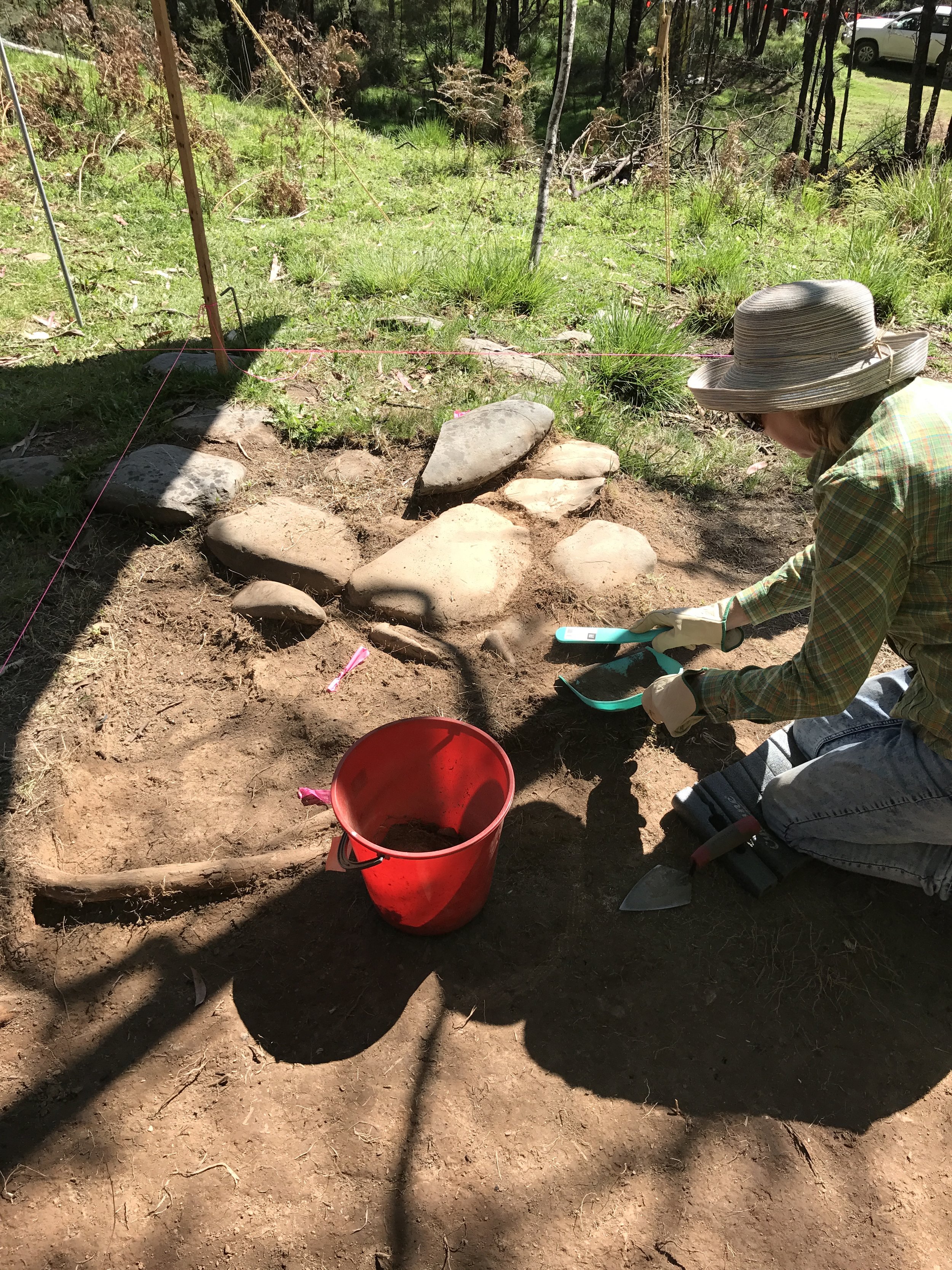 Hearth feature at WC1 site during Season 1 (photo: Melissa Dunk)