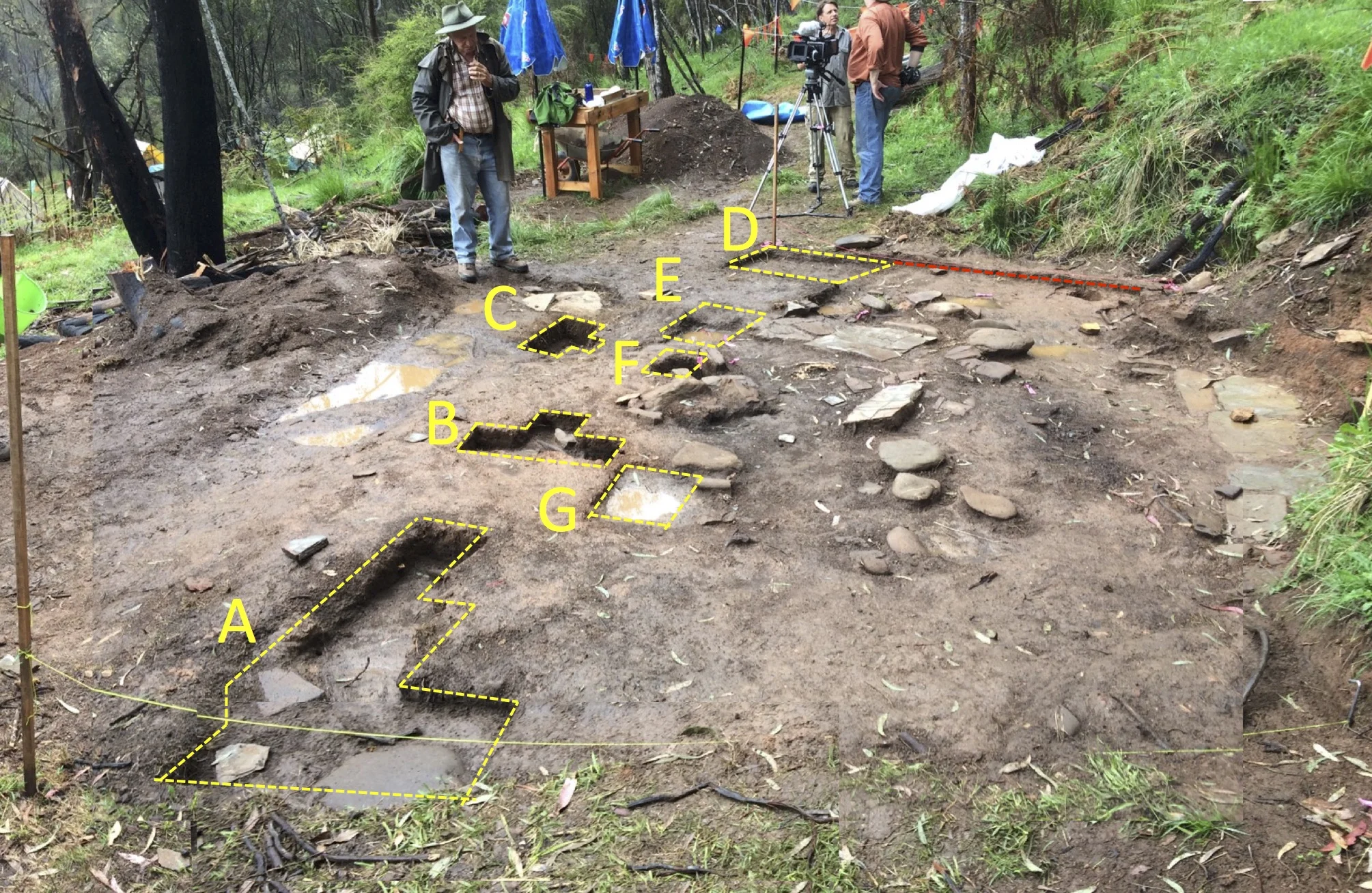Stone Feature 1 - Final extent of excavation (photo: Paul Macgregor)