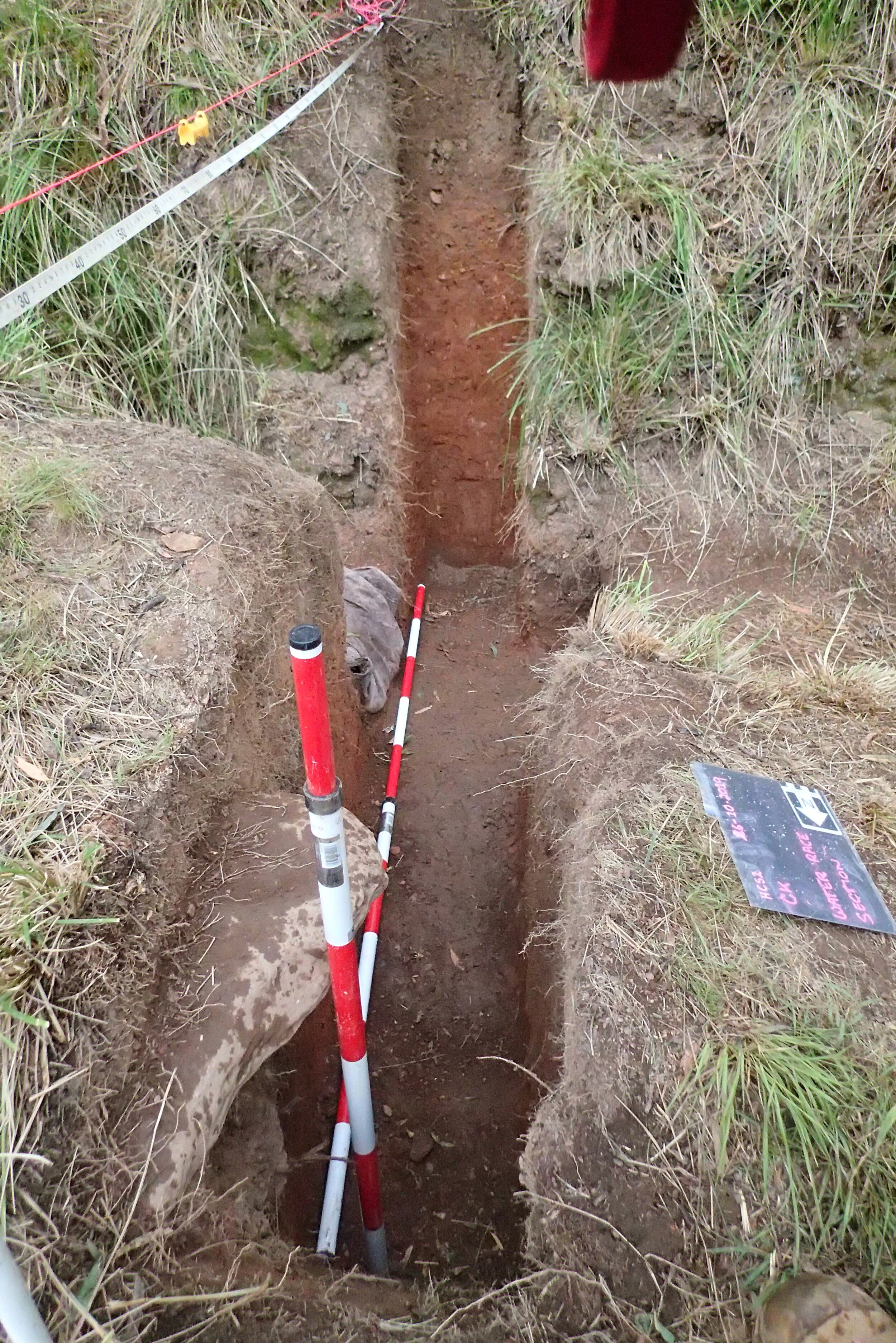 Transverse section of village water race (photo: James Donlon)
