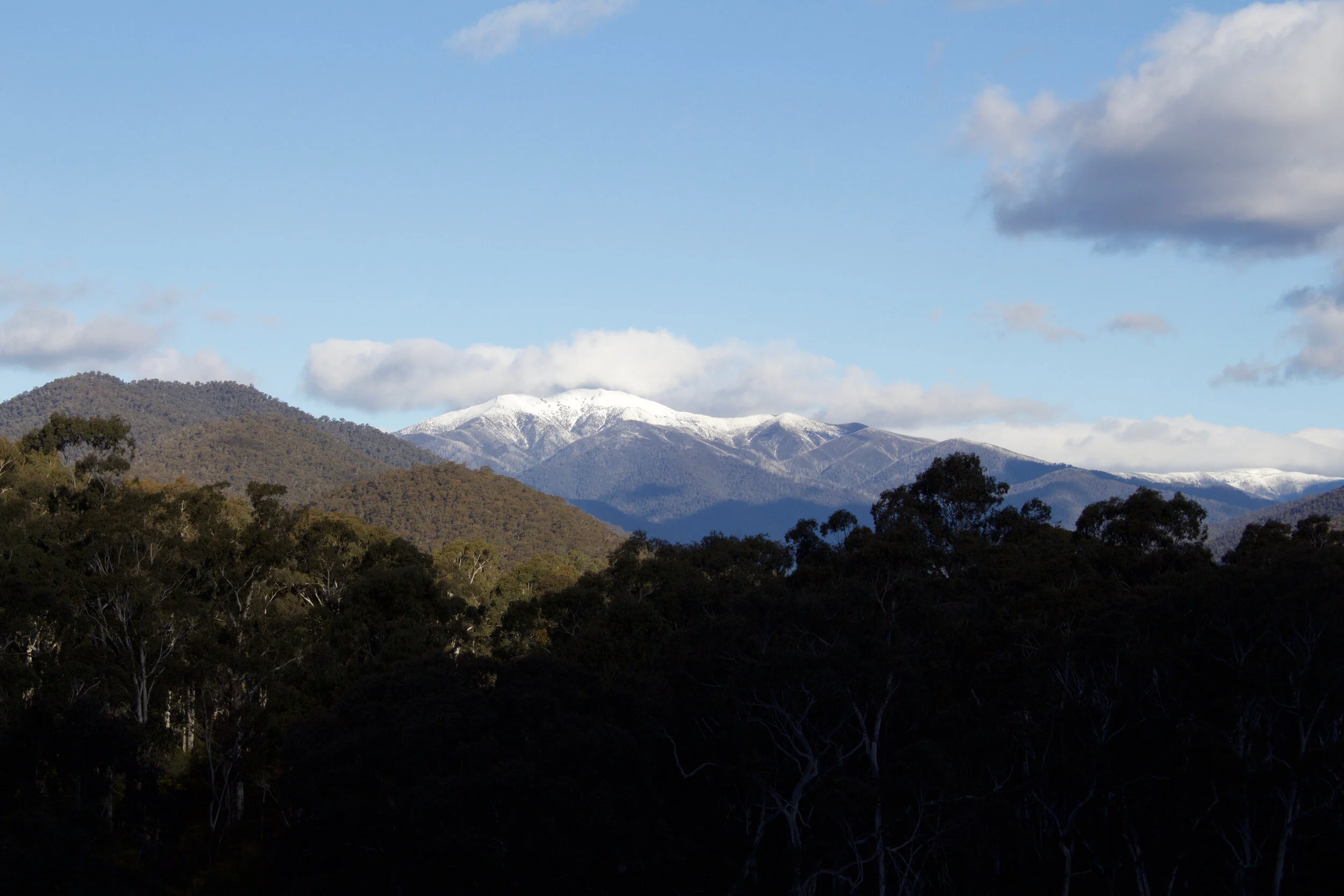 Harrietville Chinese Mining Village is nestled in a valley below Mt Feathertop, which was still under snow at the beginning of Season Two (photo: Paul Macgregor)