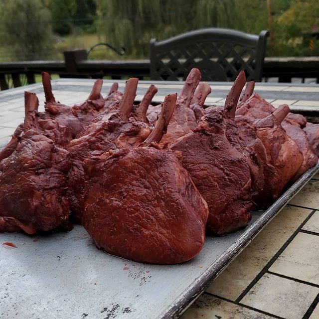 Ready to smoked this pork chop.. marinated over night with cabernet sauvignon and honey!!