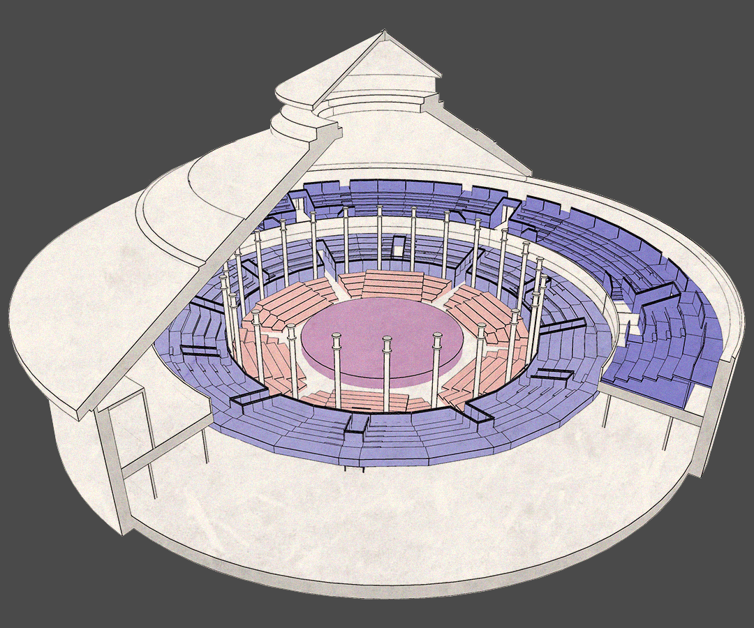 Polysemic-The-Roundhouse-adjustable-seating-bleachers-auditorium-Charcoalblue-3D-texture.gif