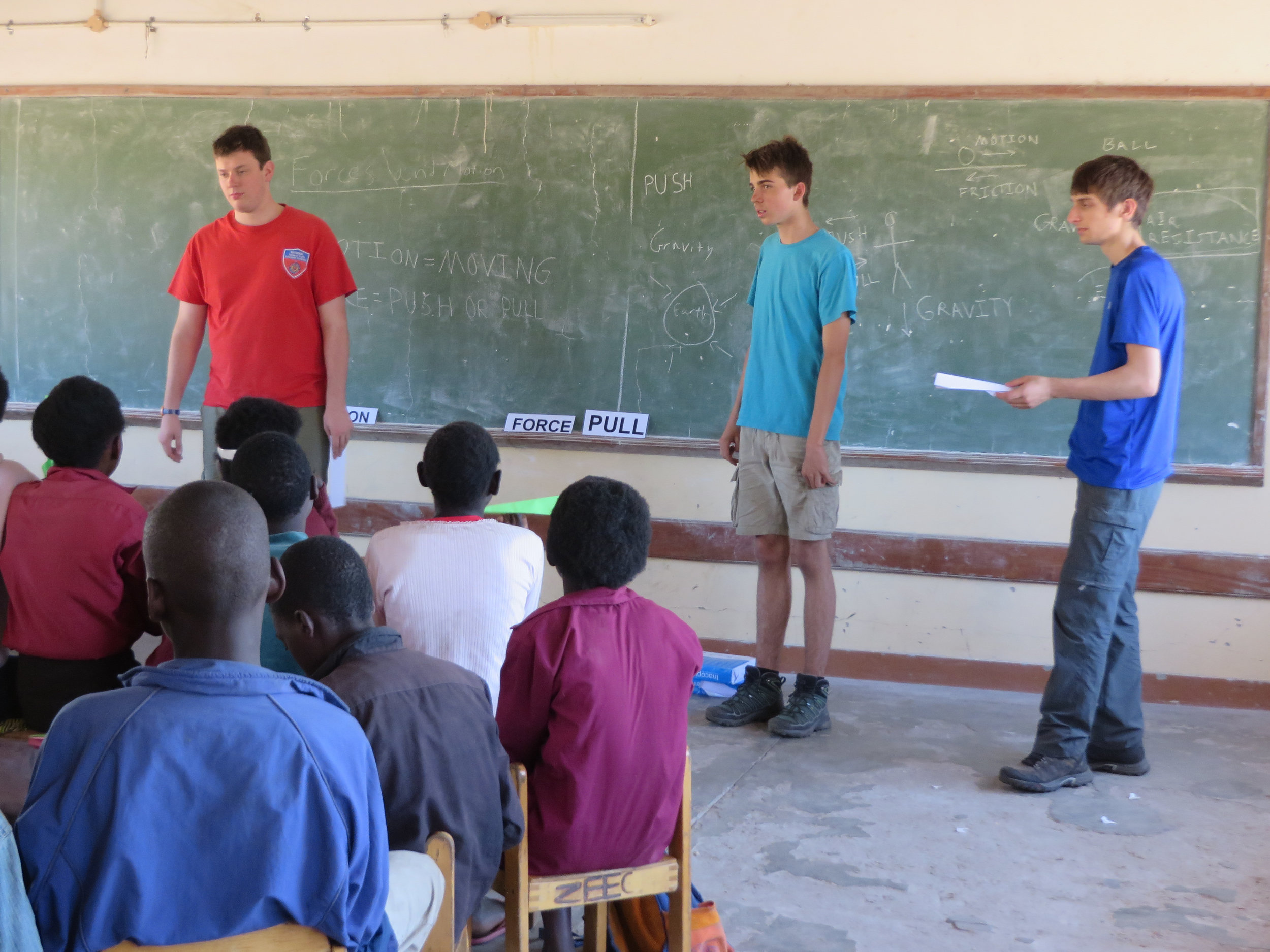 Lessons are prepared before leaving for Zambia
