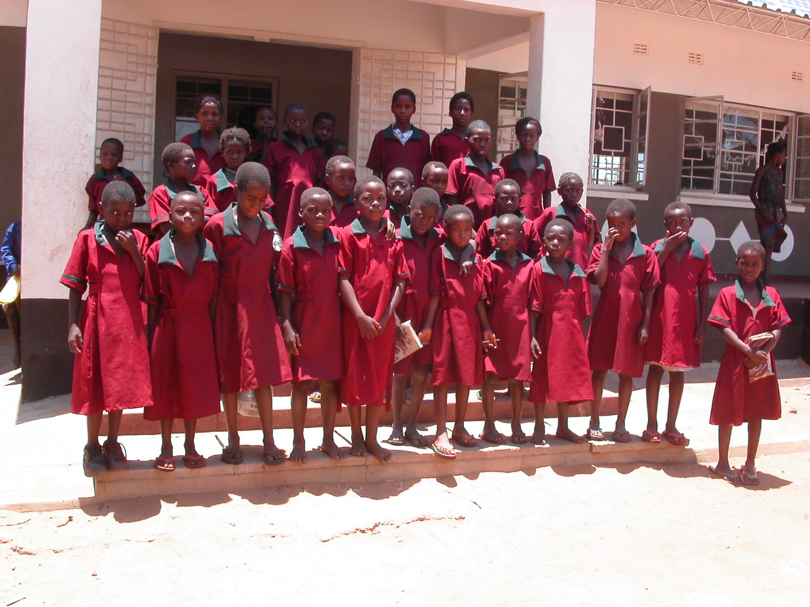 School uniforms donated in Europe made in Zambia