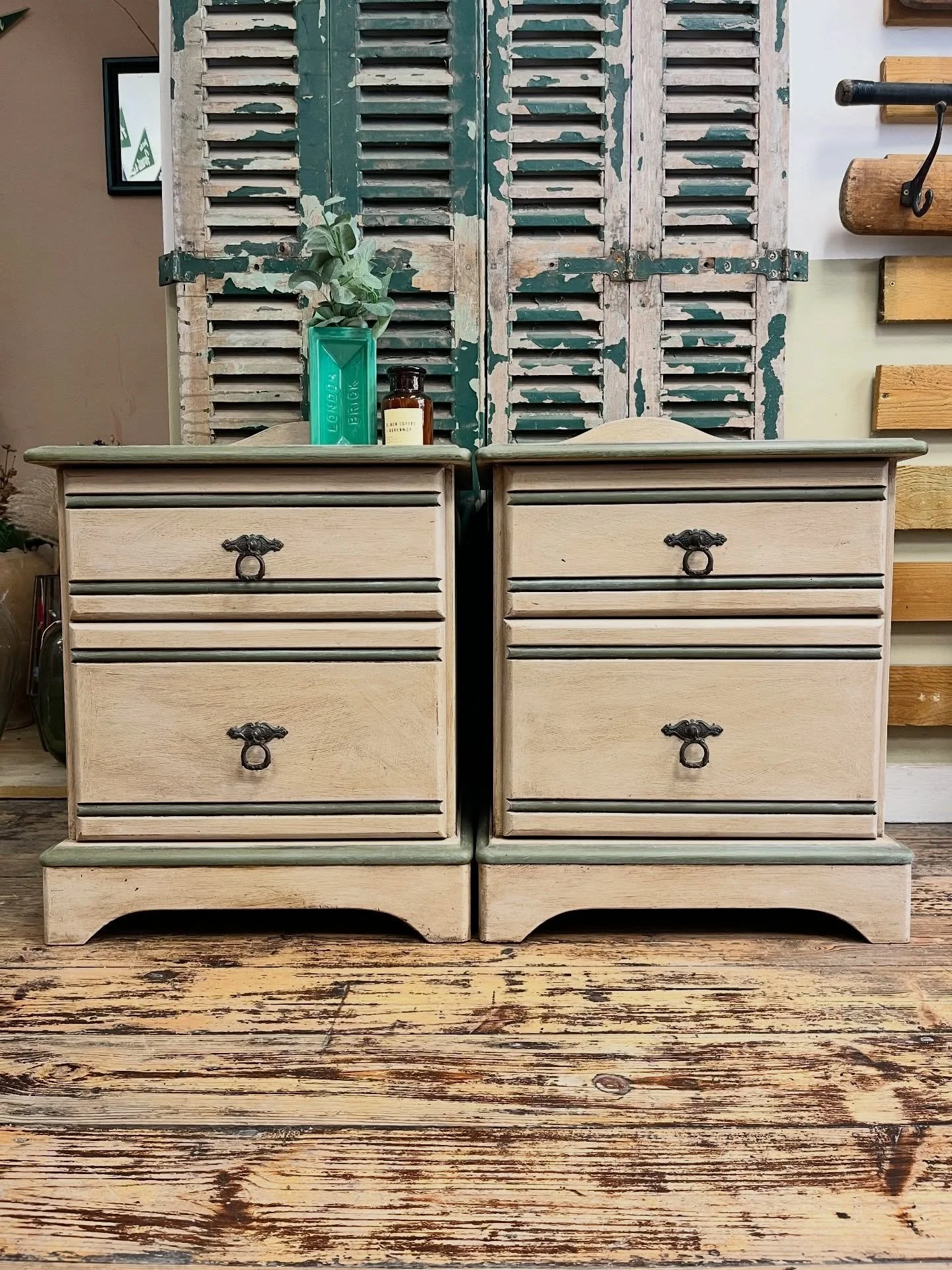 A calming neutral in a rustic style with a detail twist, that&rsquo;s how I&rsquo;m describing our latest pair of hand painted bedside tables.

Muted soft tones, but definitely not muted in style. If you&rsquo;re already imagining them in your bedroo
