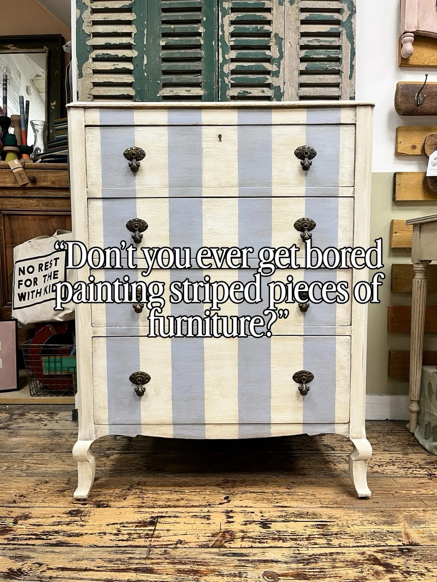 Yep believe it or not, we still love a good stripe and so far haven&rsquo;t found a colour combo you guys don&rsquo;t like yet either! 🙌🏻

We&rsquo;ve already decided on the latest colour way for our next striped chest of drawers, we just need a br
