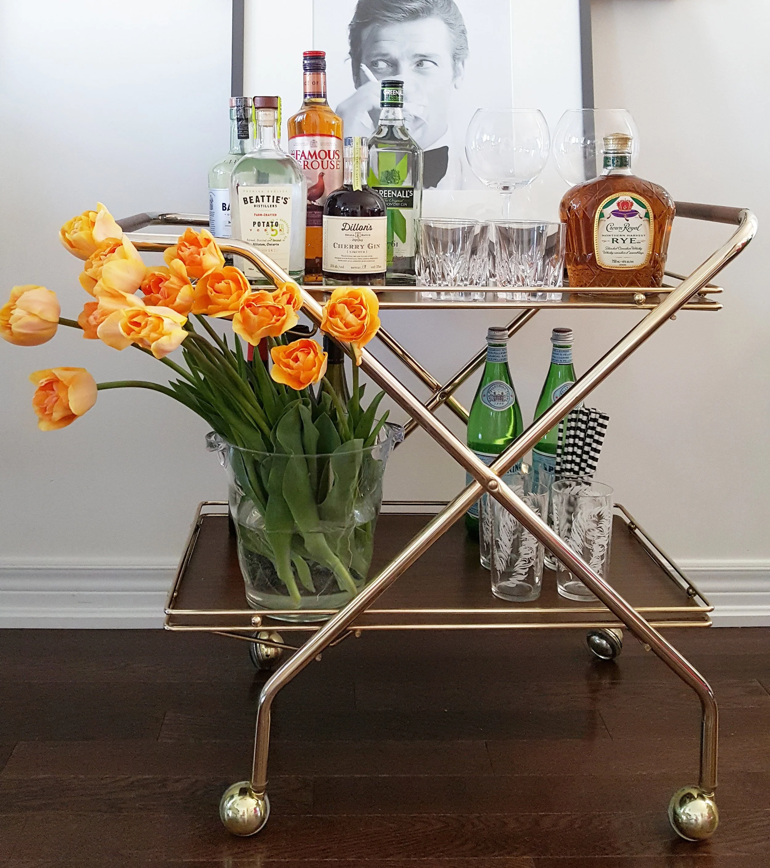 Vintage Bar Cart: After