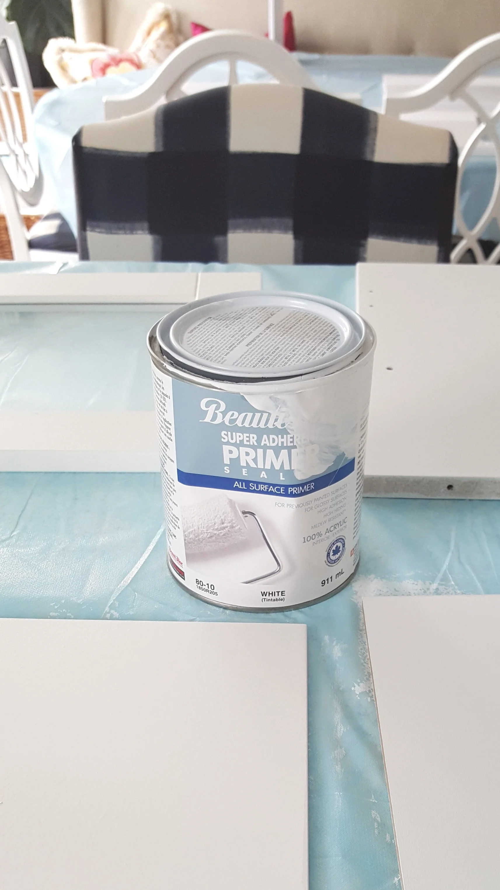 Priming the cabinets