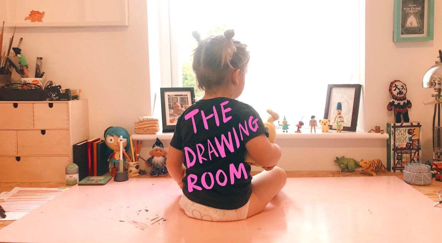 My studio is in the spare room of our house, opposite my daughters bedroom and its closed door is one of the first things she sees in the morning. She taps on it and says &ldquo;drawing&rdquo; and, on tip toes, pulls the handle and wanders in. I coul