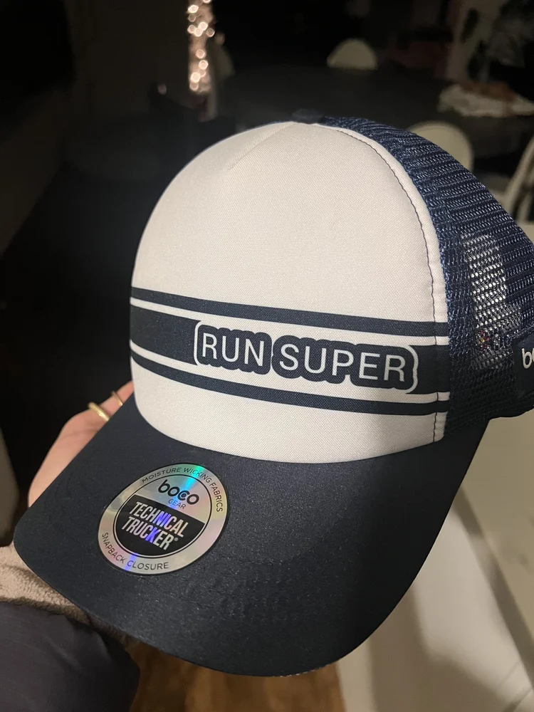 Run Super 2023 BOCO tech trucker hat — Run Super Series