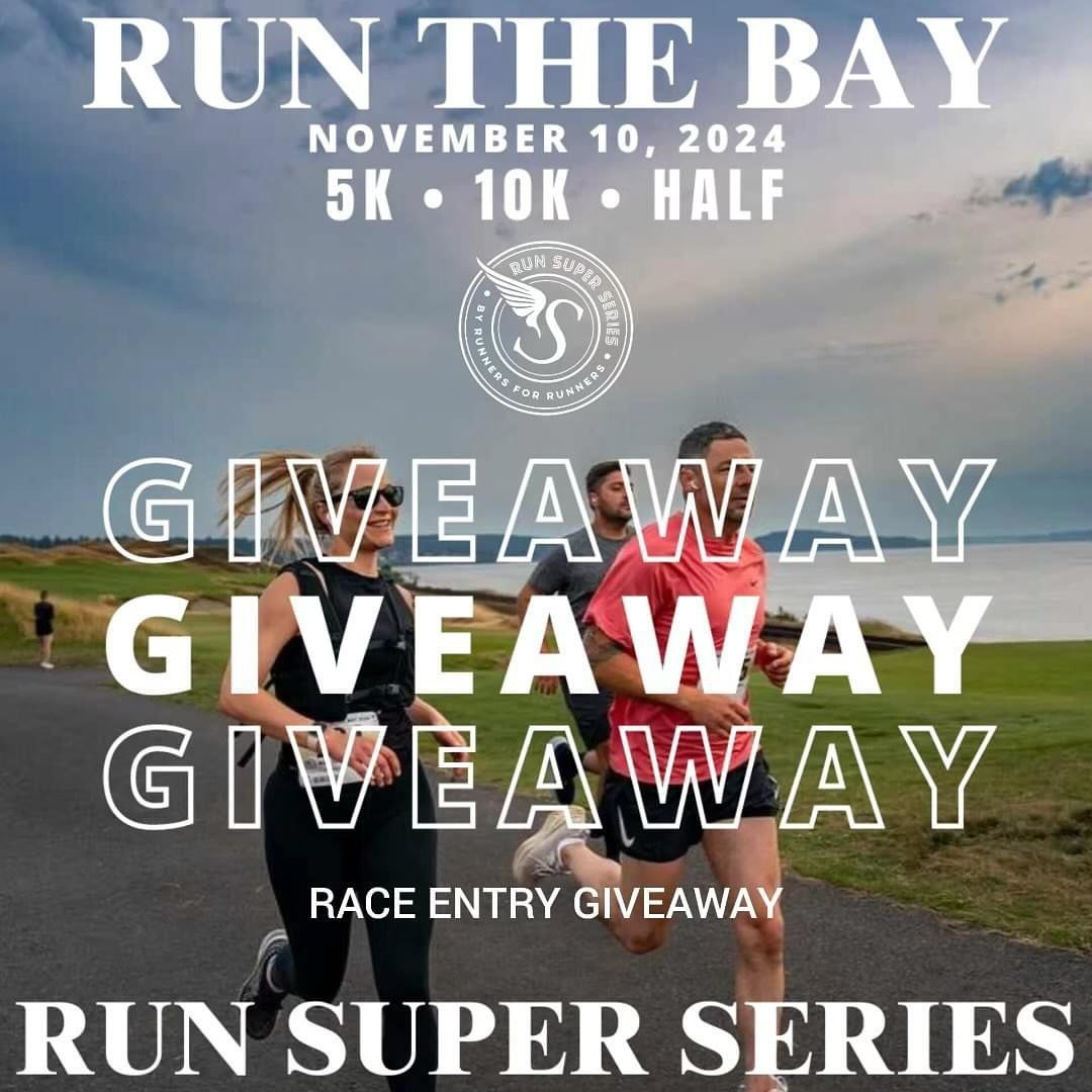 🚨RACE ENTRY GIVEAWAY ALERT🚨

Run Super Series&rsquo; last event of the year is coming up, and we&rsquo;d like to give away a free race entry for Run the Bay to someone who enters this drawing. Run the Bay is held on November 10th. This will be a bl