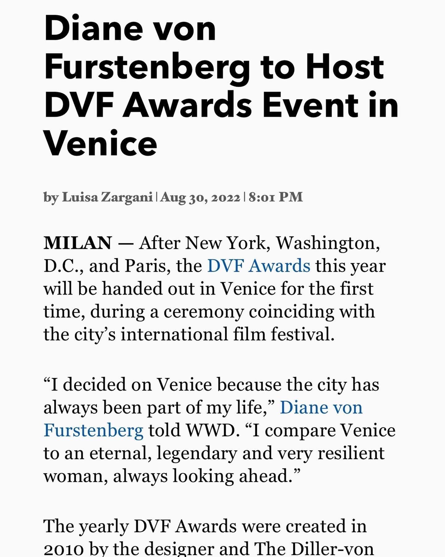 How cool! The #DVF Awards will be held in Venice this year! We can't wait to host DVF's Trunk show in October! Check the link in the bio for the news story! #DVFinSTL