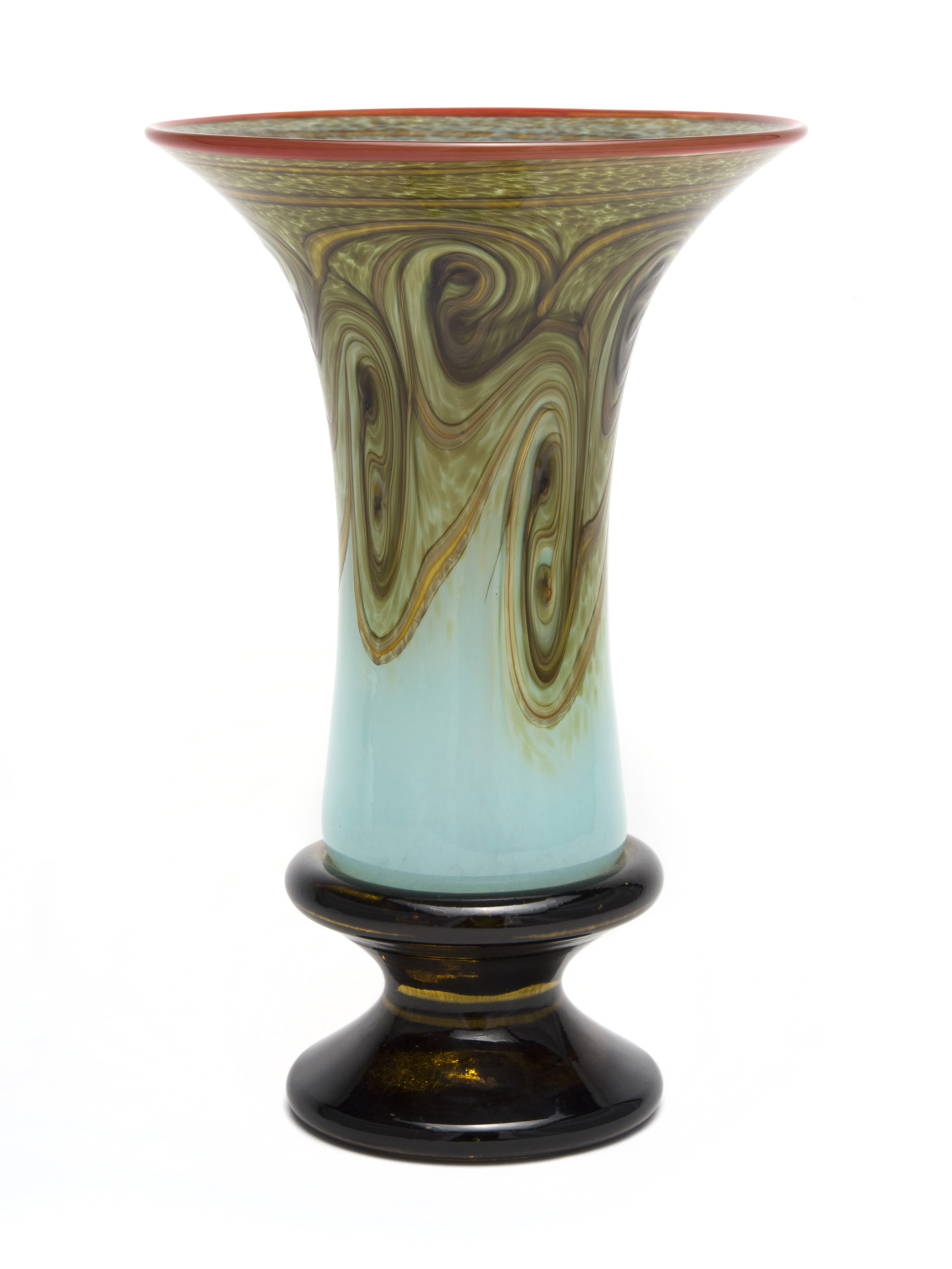 Pedestal Vase- Celadon Swirl zapp.jpg