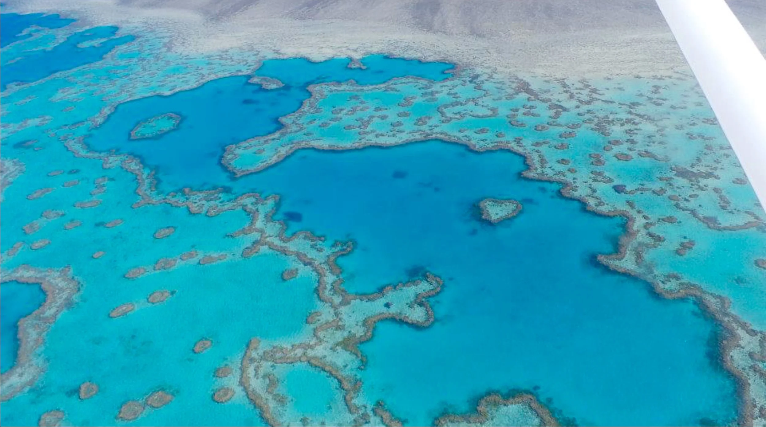 Flying over Heart Reef