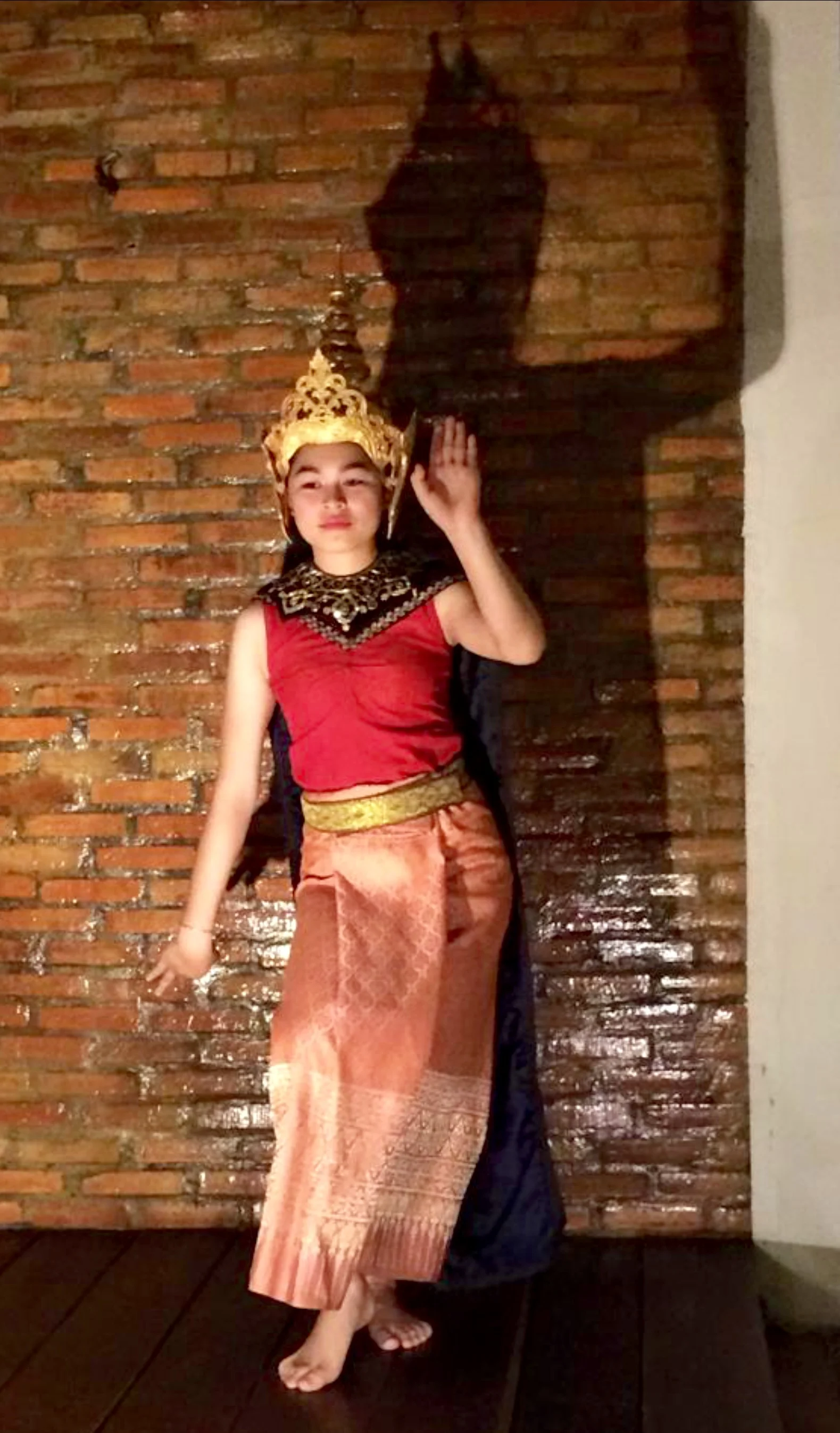 Traditional dancer performing at Sonphao, Luang Prabang
