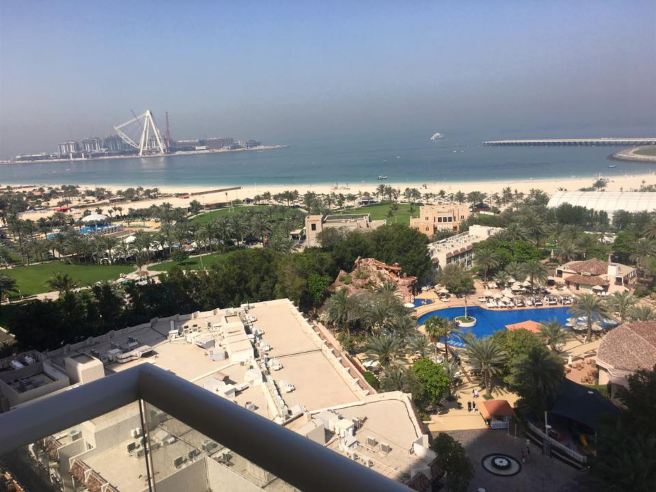 View from the balcony at the Seaview room, Habtoor Grand