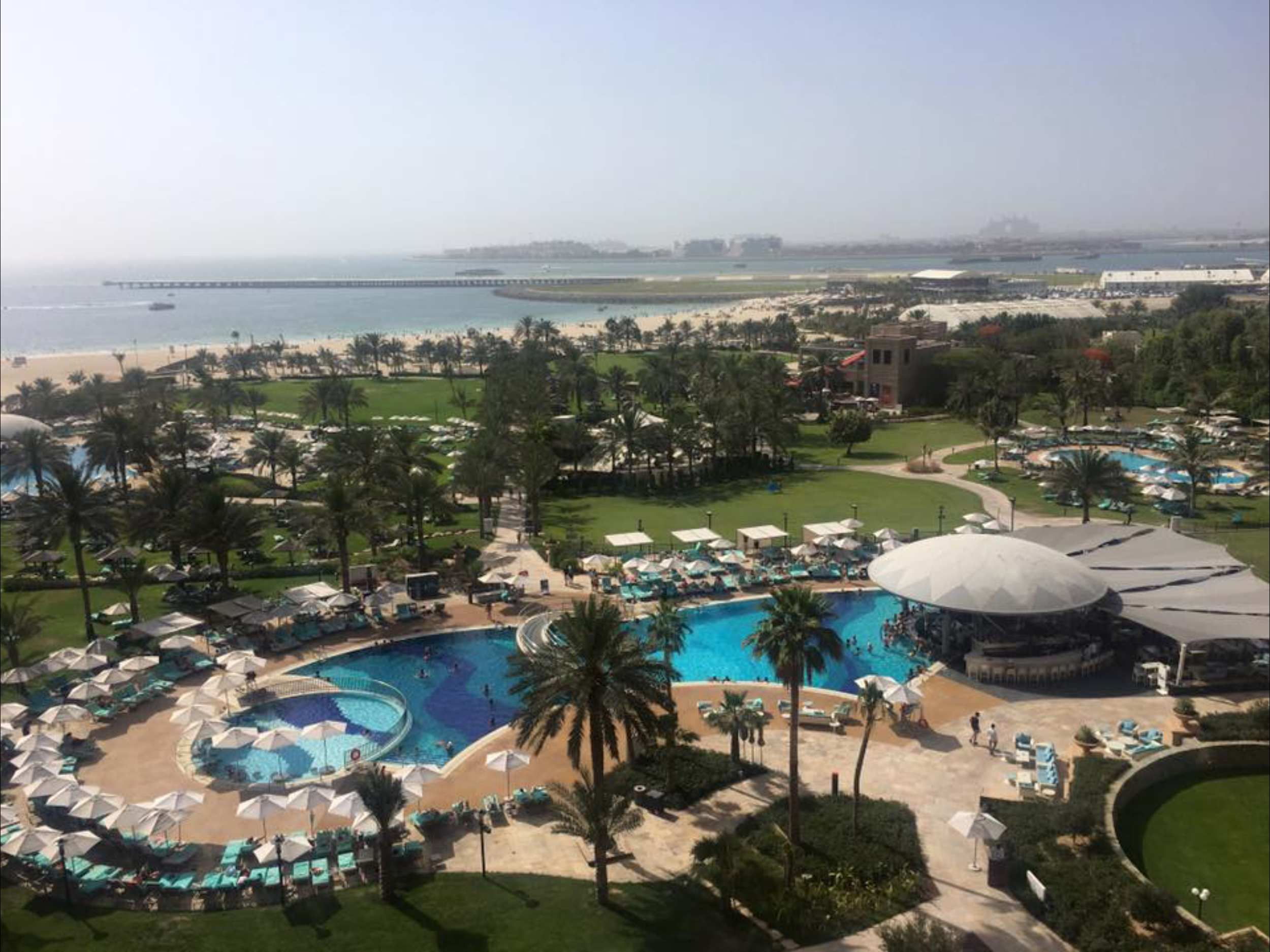 View from balcony, Seaview room Royal Meridien Jumeirah Beach