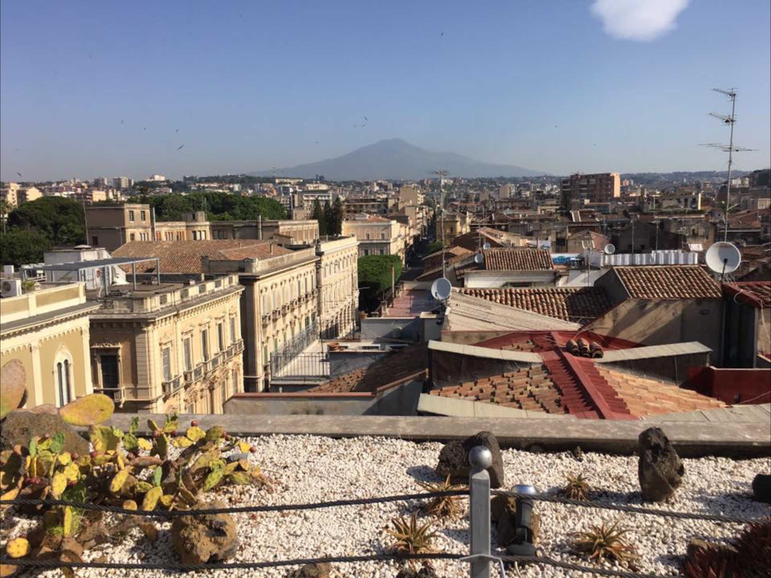 Rooftop view at Una Hotel, Catania