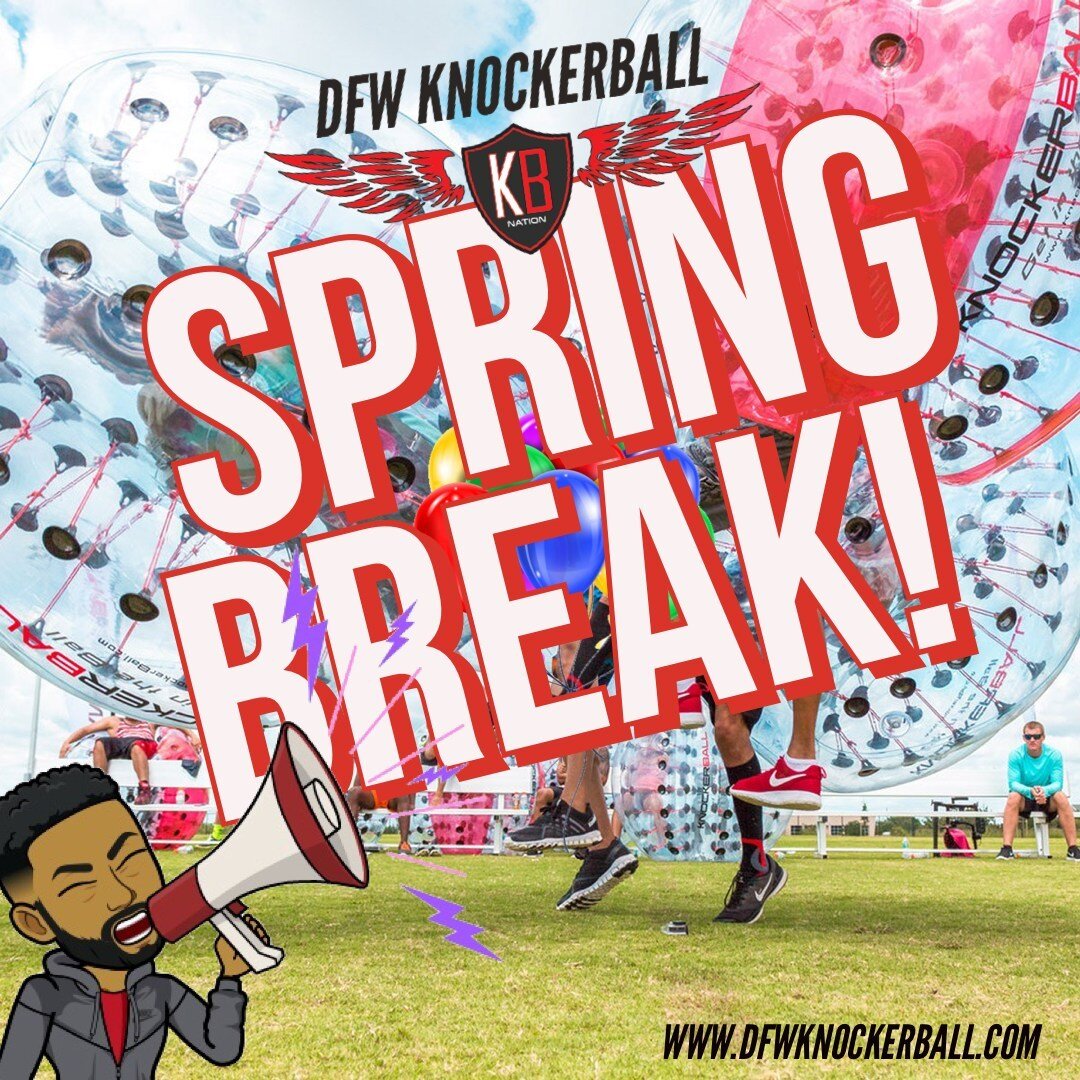 Spring Break is here! And we're ready to make break time a great time! Call 214263-7446 to book your @dfwknockerball event this week and save 20% when you mention 'SPRING BREAK'. Call today! #springbreak #dfwknockerball #dallasmoms #planomoms #fortwo