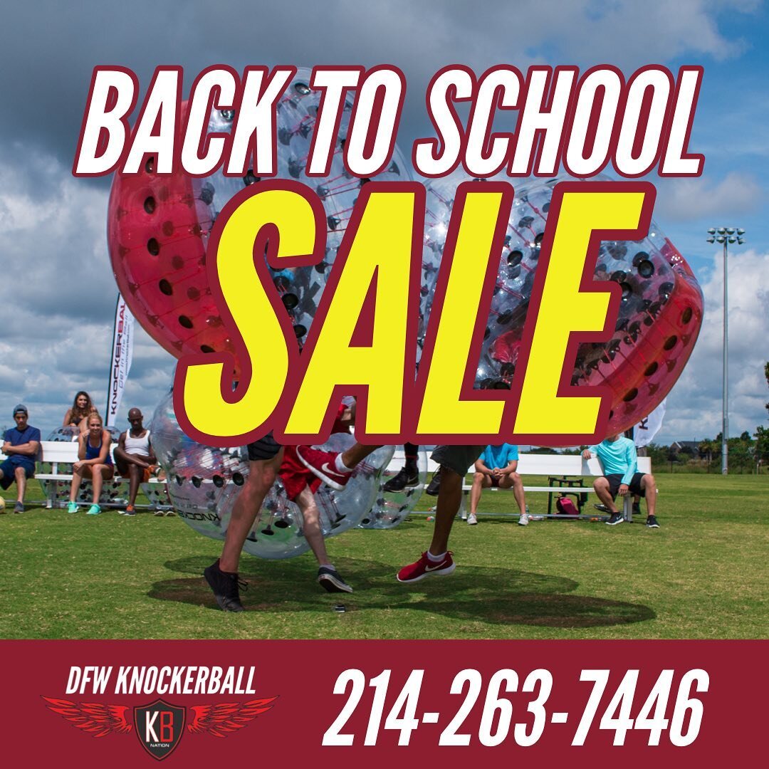 Summer&rsquo;s winding down (just the time, not the heat). No better way to celebrate the summer than to save on an amazing good time! Call 214-263-7446 and mention &ldquo;End of Summer&rdquo; to save $50 on your @dfwknockerball bubble soccer or movi