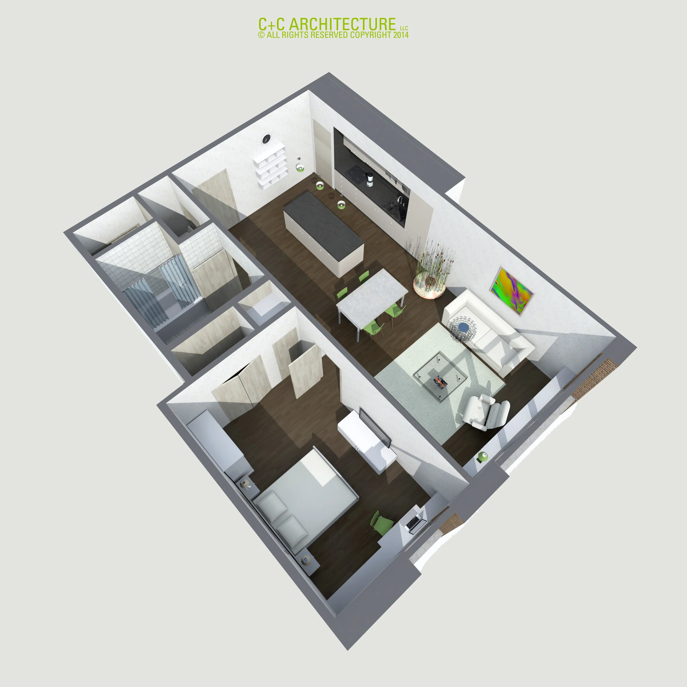 One bedroom unit 