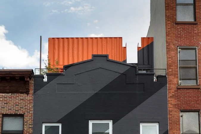 On Irving Place, in Clinton Hill, Brooklyn, a shipping container serves as a rooftop addition.CreditPreston Schlebusch for The New York Times