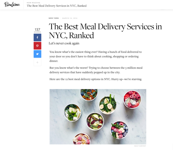 #1 Meal Delivery In Nyc!