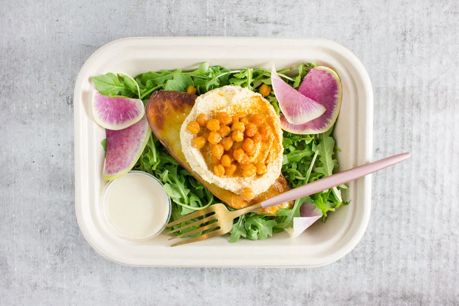 Lunch: Loaded Sweet Potato with Hummus &amp; Za'atar