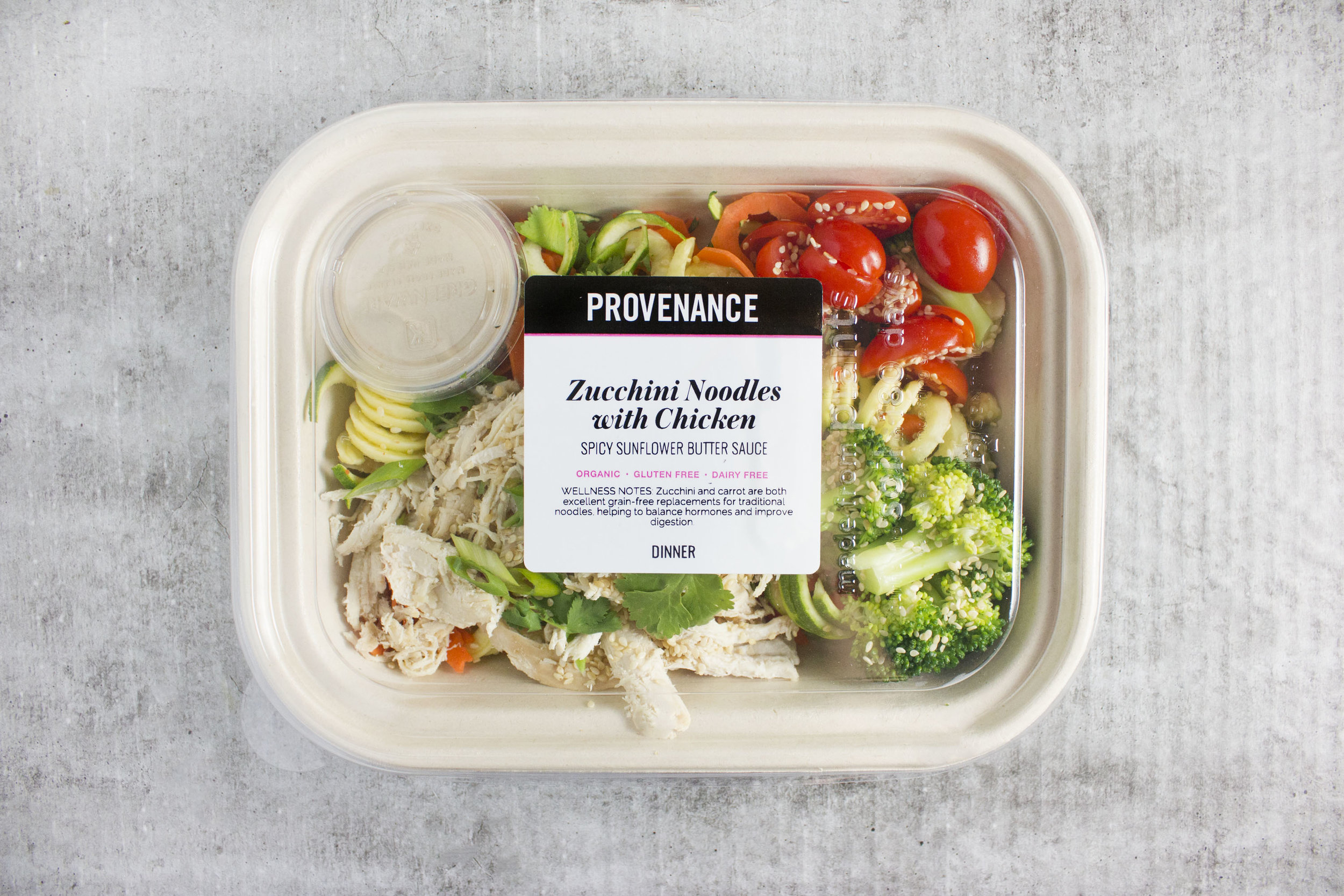 Zucchini Noodles with Chicken and Spicy Sunflower Butter Sauce Provenance Meals.jpg