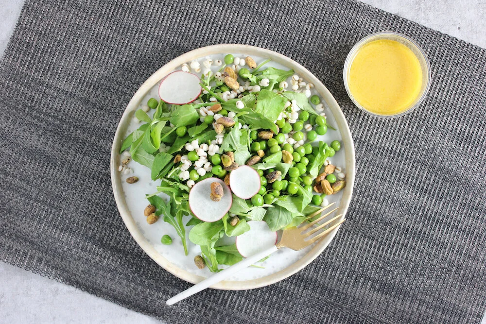 Ancient Grain Green Salad with Blood Orange Vinaigrette