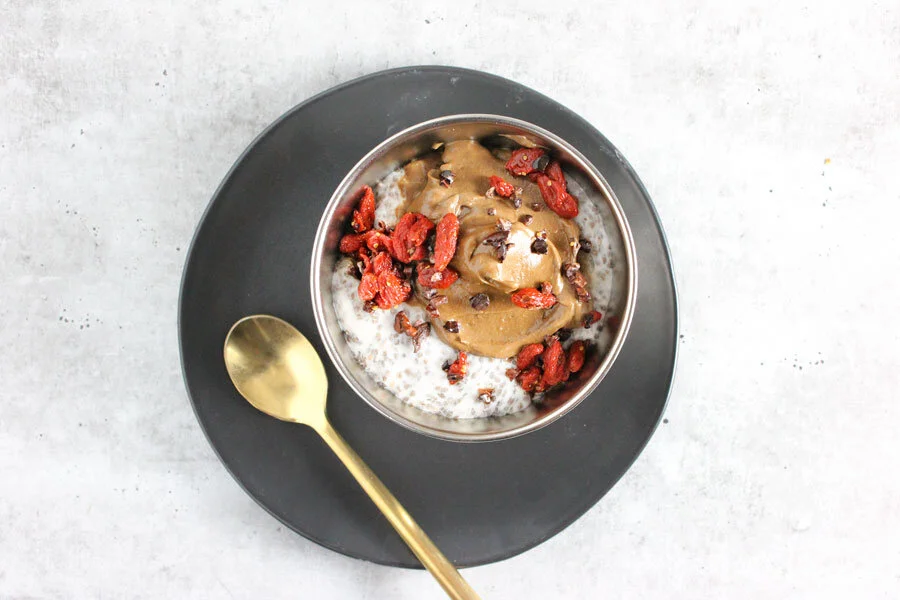 Vanilla Chia Pudding with Chocolate Avocado Mousse