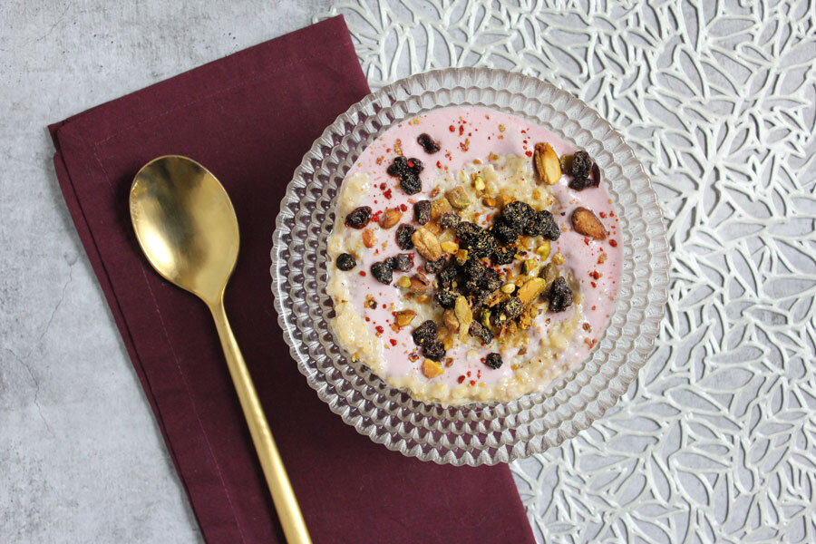 Provenance Meals - Sweet Tahini Porridge with Pomegranate Coconut Cream.jpg