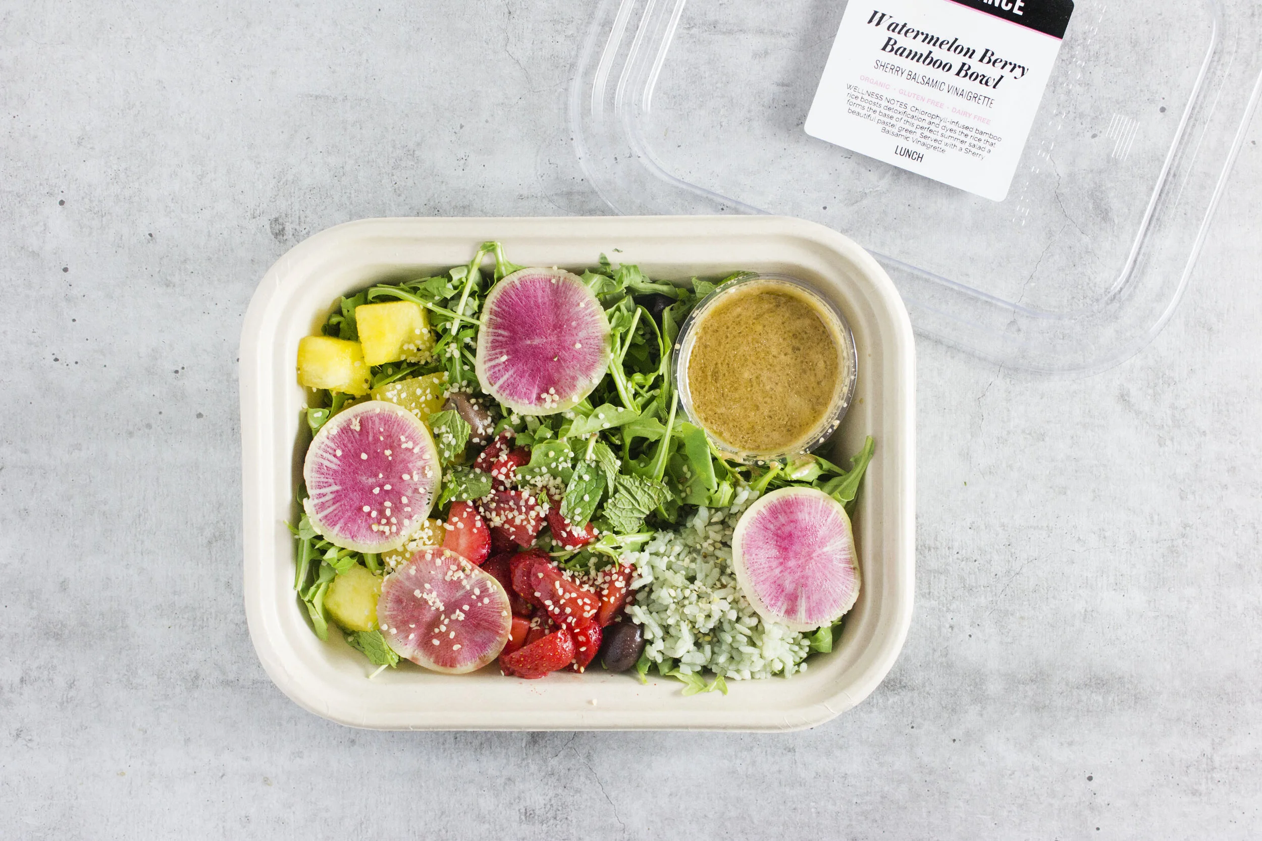  Watermelon Berry Bamboo Bowl 