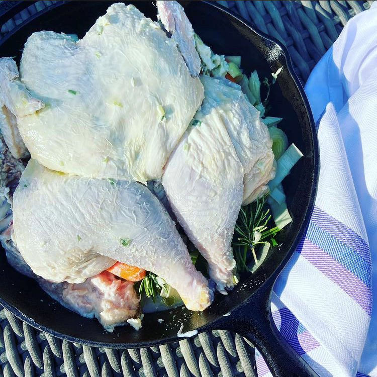 buttermilk herb brined roast chicken