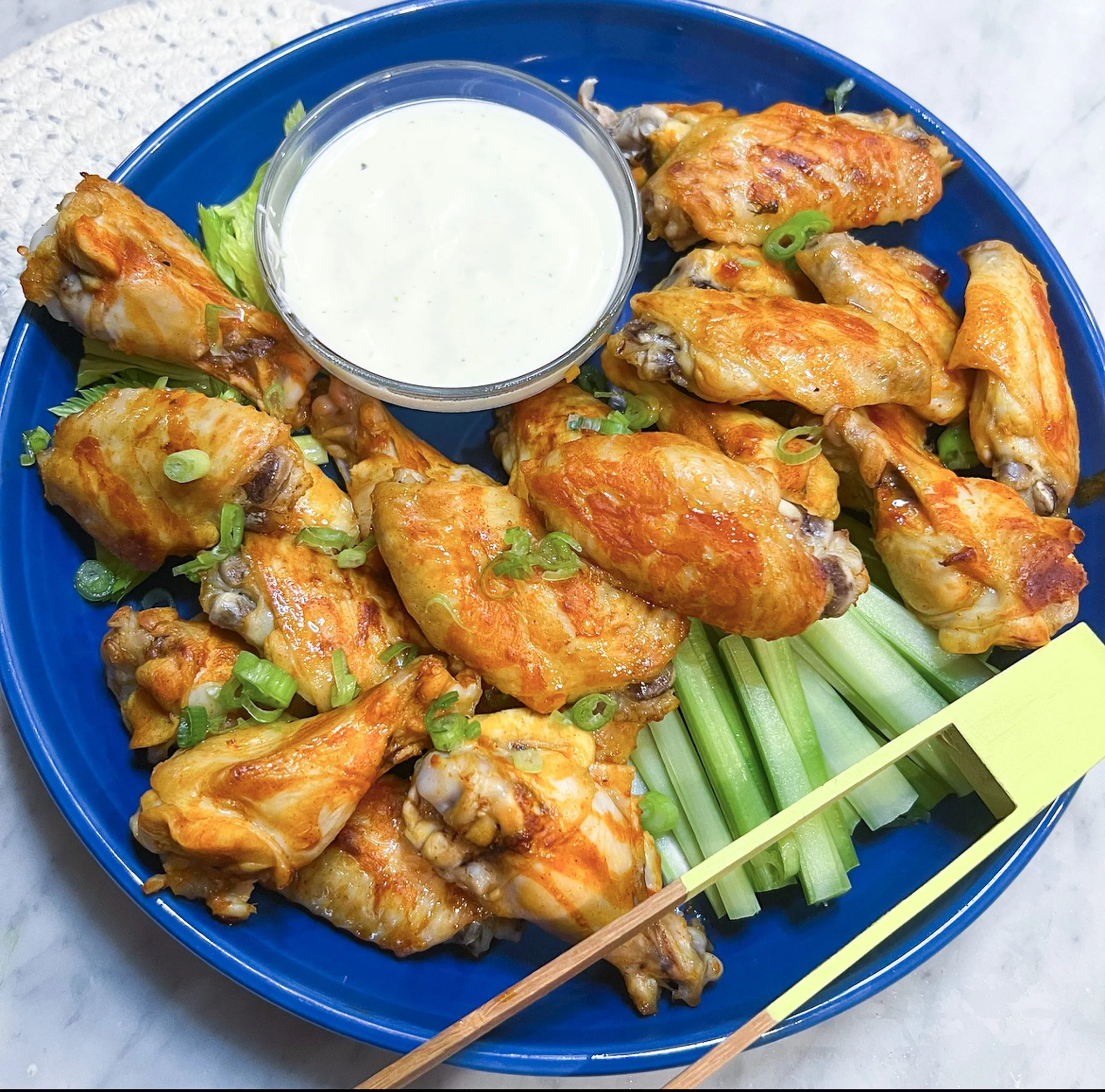 broiled buffalo wings