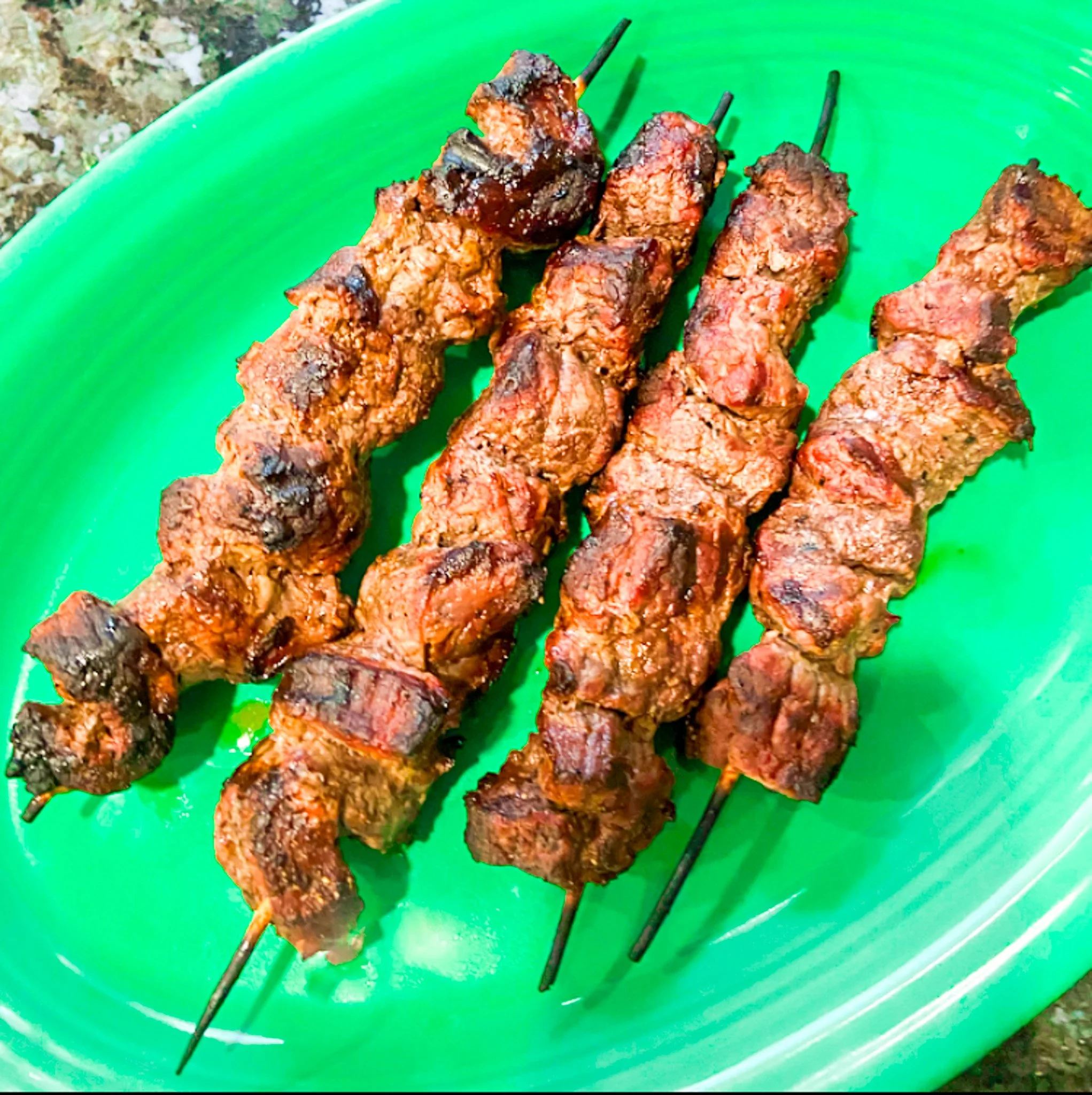grilled beef skewers