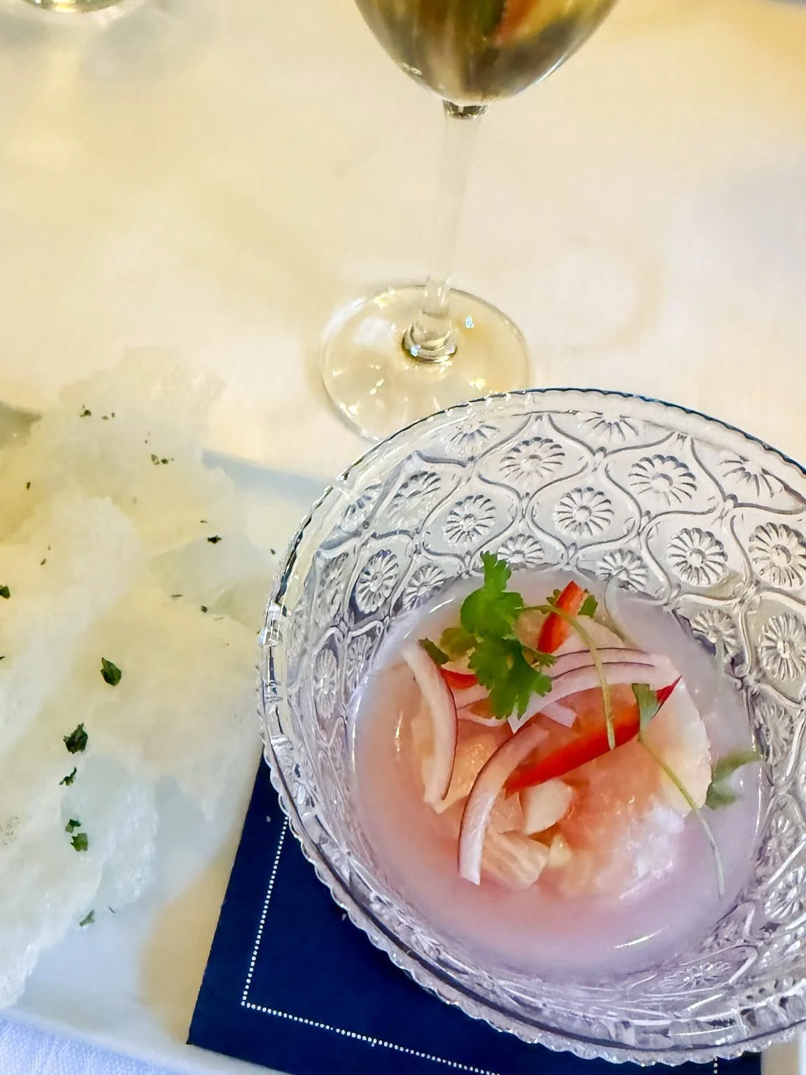 Bucket list ✅ Dinner at Club 33.

Words aren't enough.

we ate:

ceviche of kingfish
heirloom tomatoes 
house made rolls 
diver scallop
colorado lamb roulade
squash blossoms
new york steak
lime semifreddo
peach almond cake

we drank:

lemonade
french