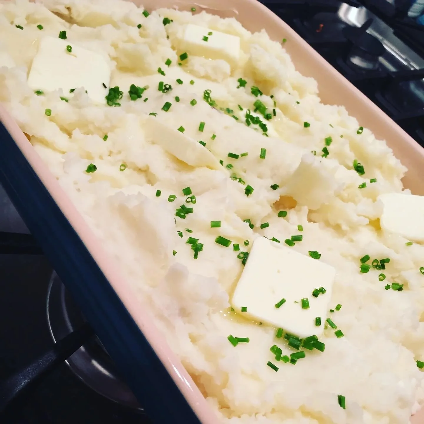 Make ahead mashed potatoes... because why wouldn't we want to make it easier on ourselves?

Ingredients:

10 medium russet potatoes, peeled and quartered

1/2 cup butter, (save the paper or foil the butter is wrapped in for later)

1/4 cup heavy crea