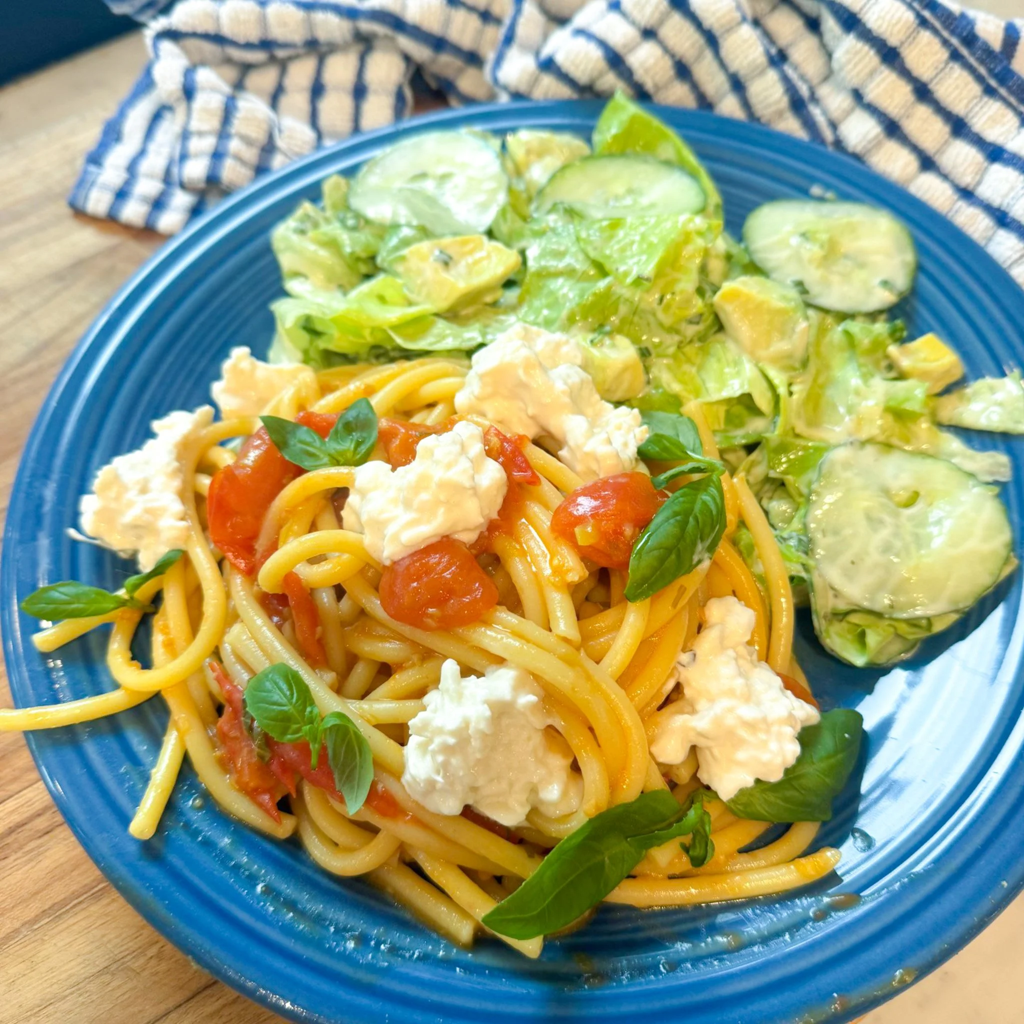 blistered cherry tomato pasta