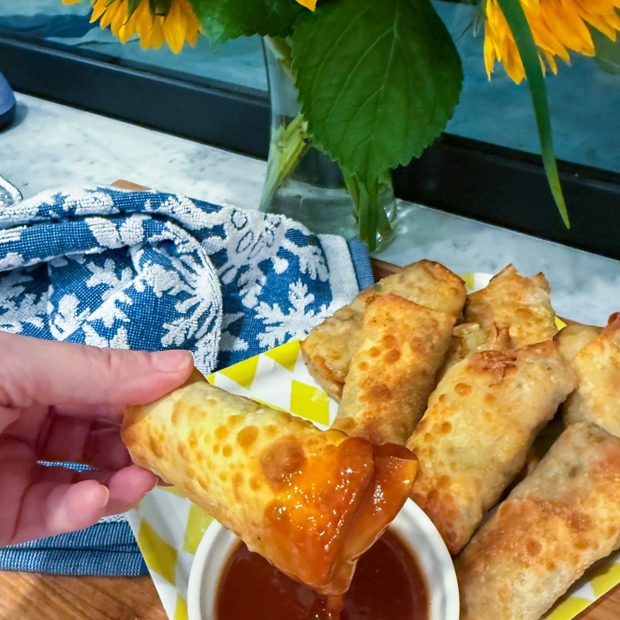 air-fried pork eggrolls