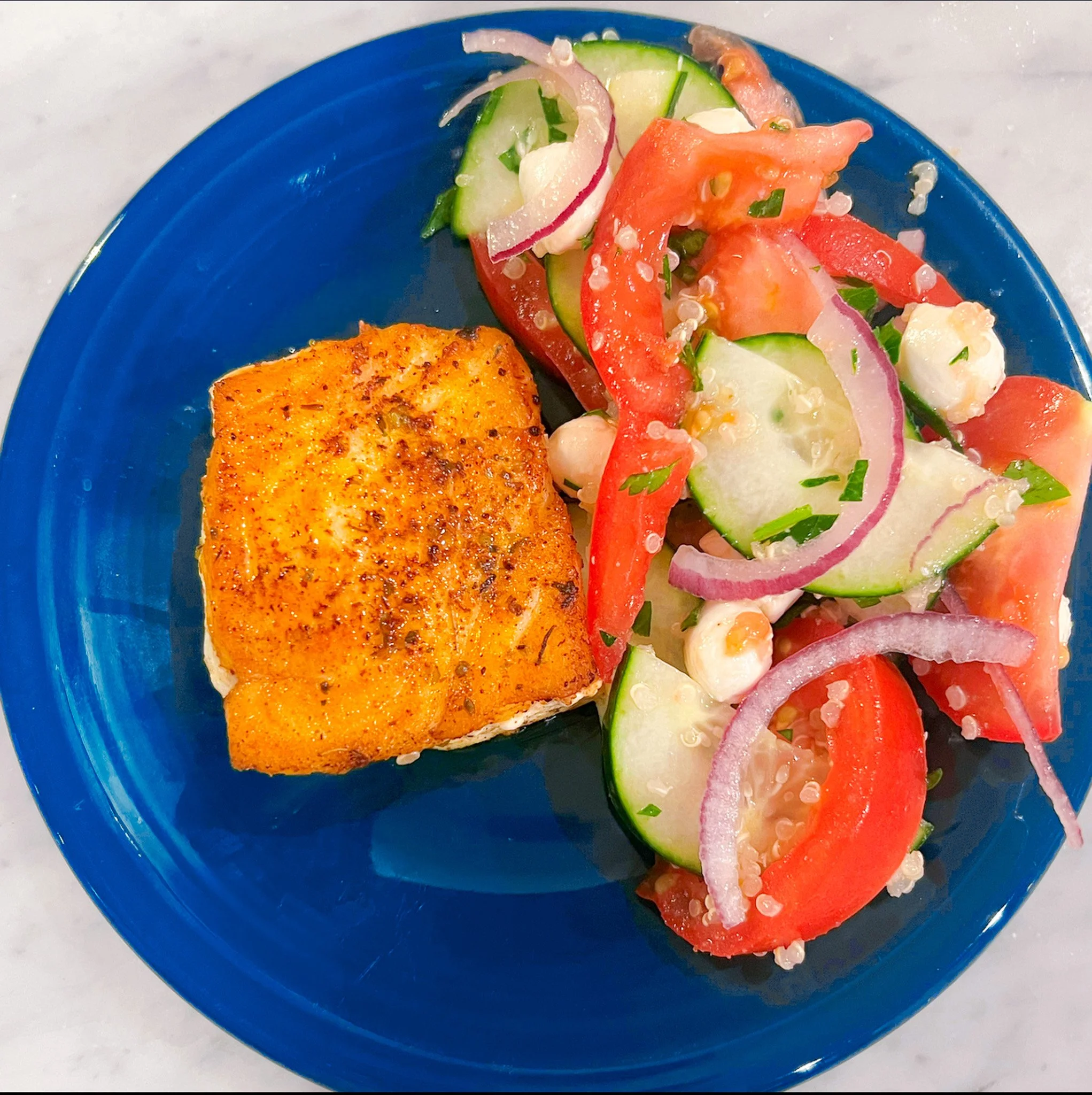 pan seared halibut
