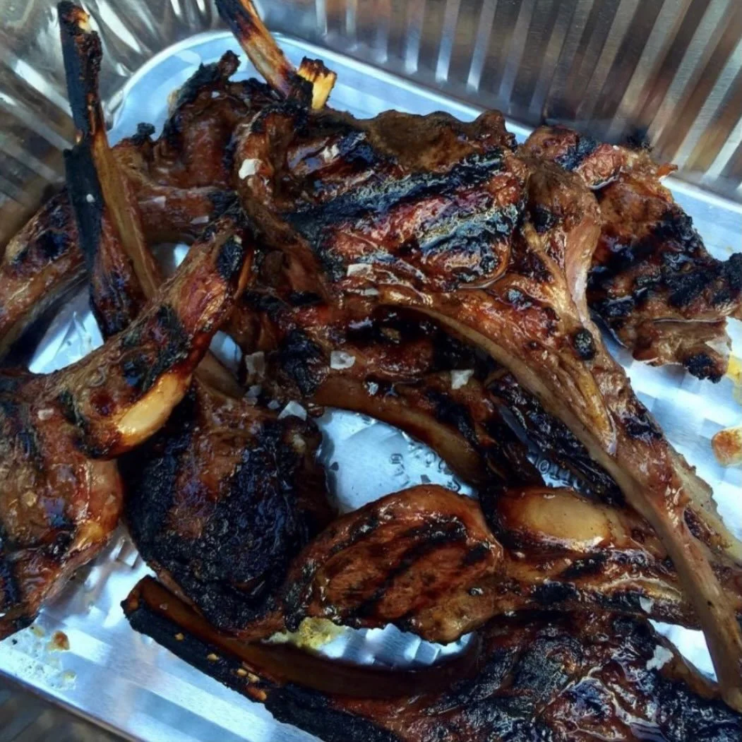 This grilled garlic rosemary lamb is so good, even Jamie will eat it. #iykyk

Ingredients:

1 standard rack of lamb, separated into individual ribs
4 cloves of garlic, minced
5 sprigs of rosemary, minced
1/4 c red wine vinegar
1/4 c avocado oil
1 t s