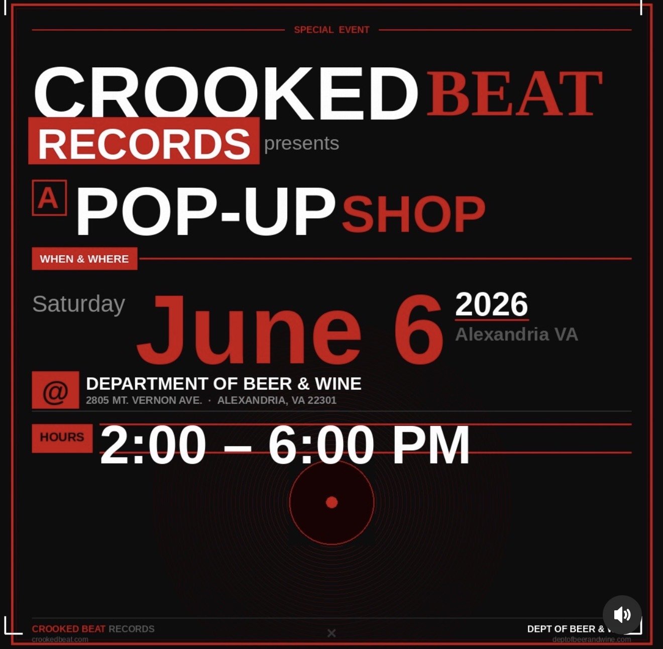 CROOKED BEAT RECORDS POP UP - SALVETO IMPORTS - MEXICAN WINE TASTING
