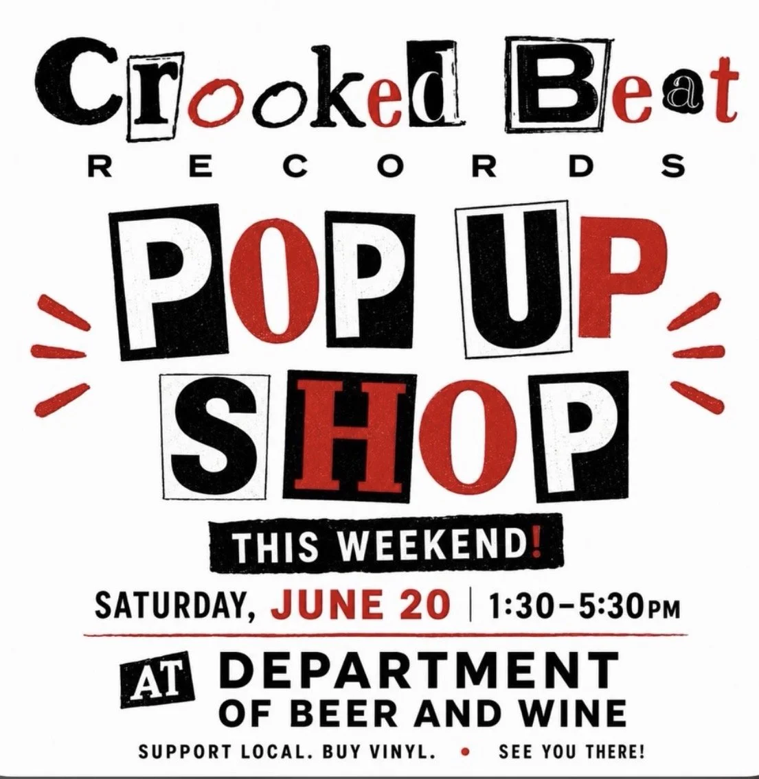 CROOKED BEAT RECORDS POP UP - THE VEIL BREWING CO. - BEER TAST
