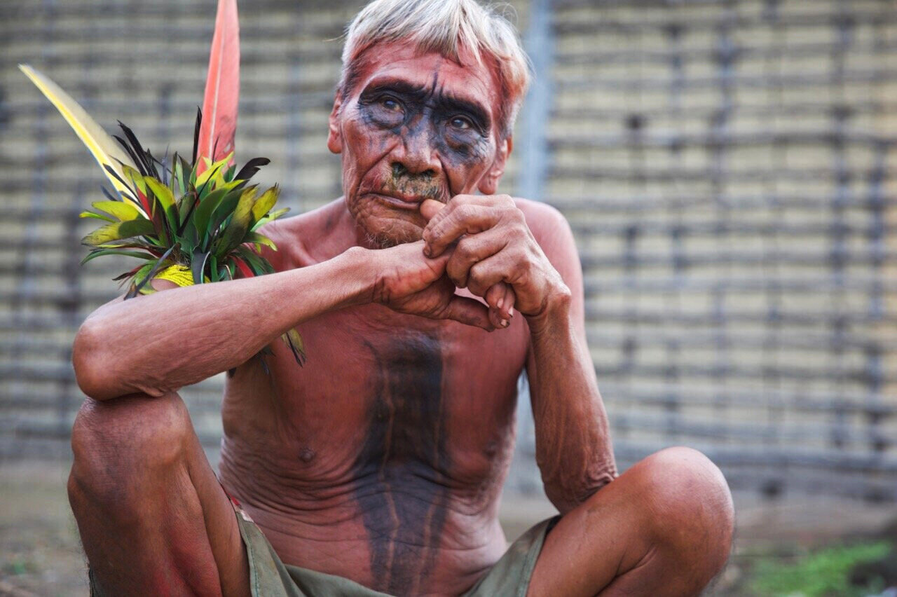  Yanomami shaman Mauro. Amazon, Brazil 